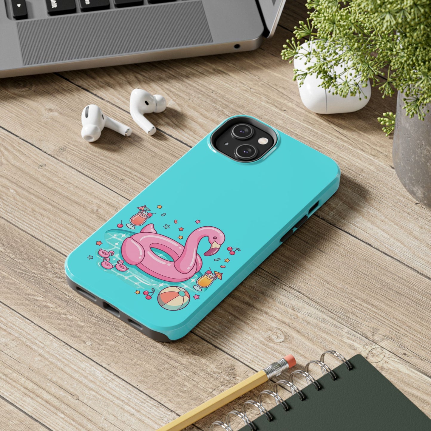 Flamingo Pool Party iPhone Case