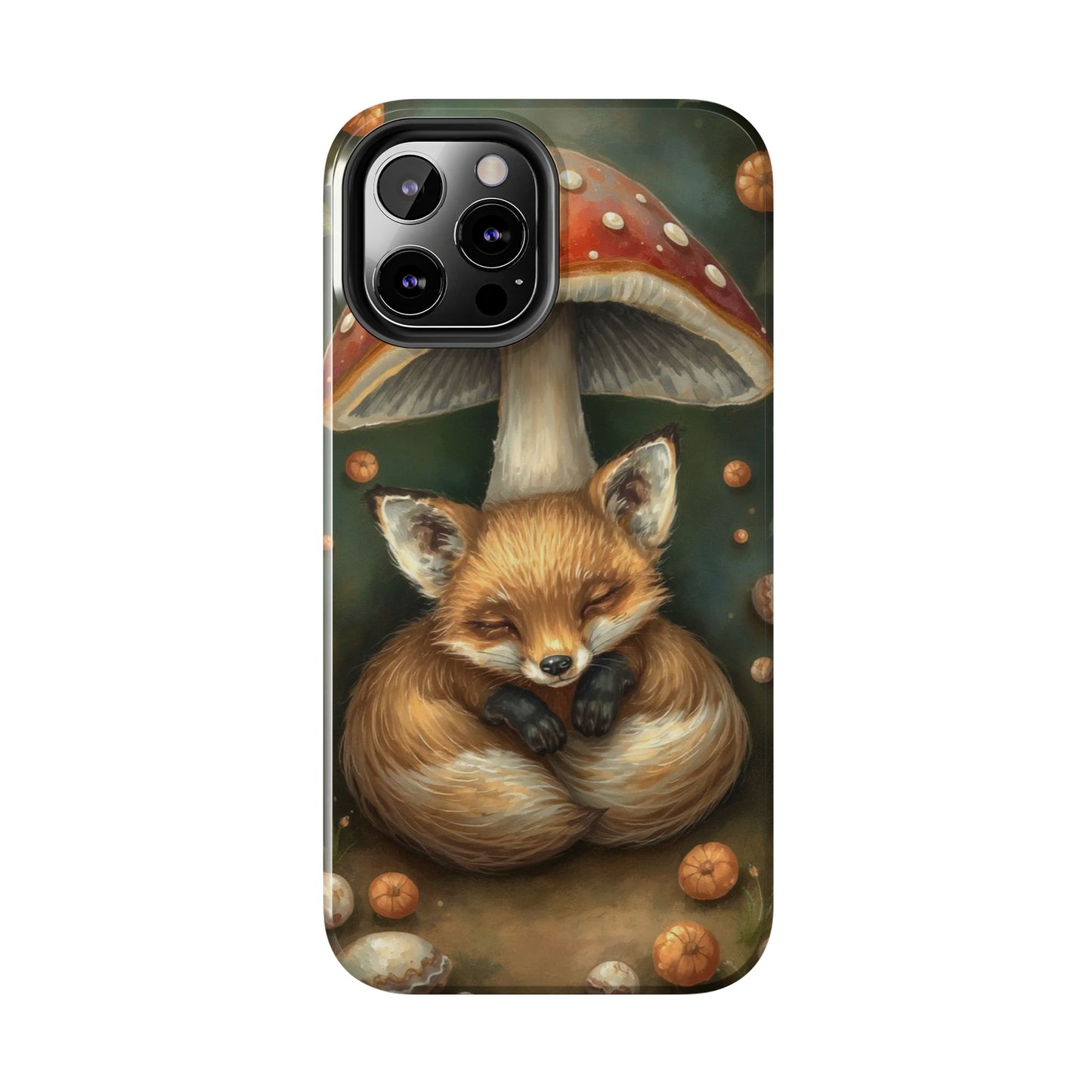Cute Fox & Mushroom Phone Case - Tough Protective Cover