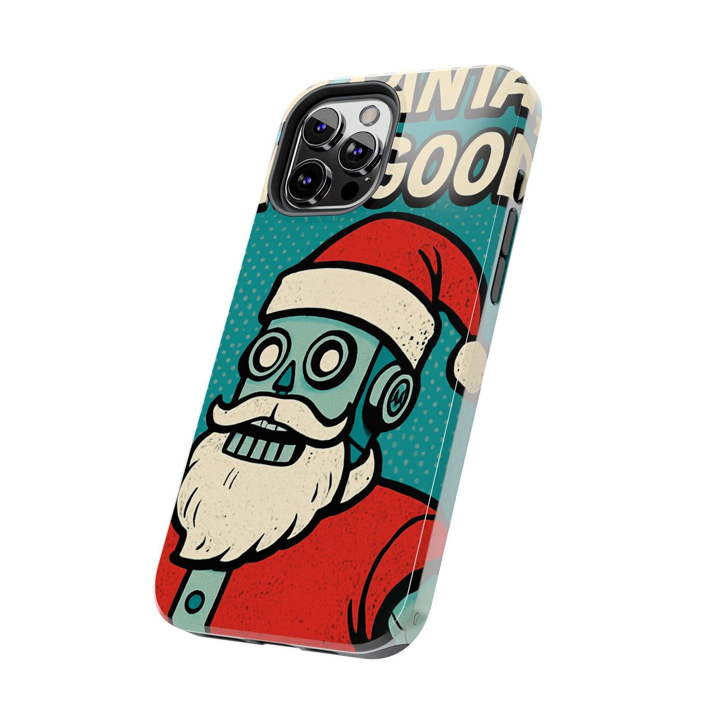 Santa Robot Phone Case - Durable Tough Design for Holidays