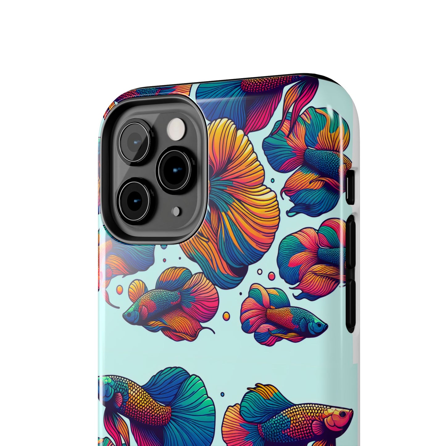 Colorful Fish Pattern Tough Phone Case - Aquatic Lovers - for iPhone