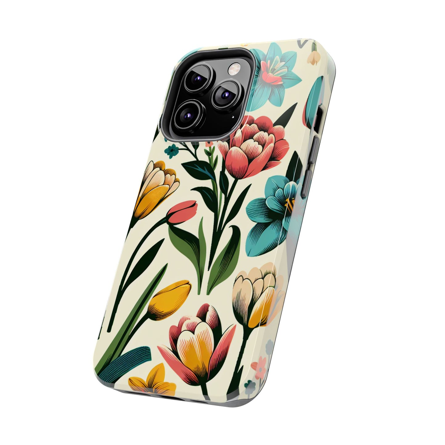 Floral Tough Phone Case - Vibrant Flower Design for Stylish Protection - for iPhone