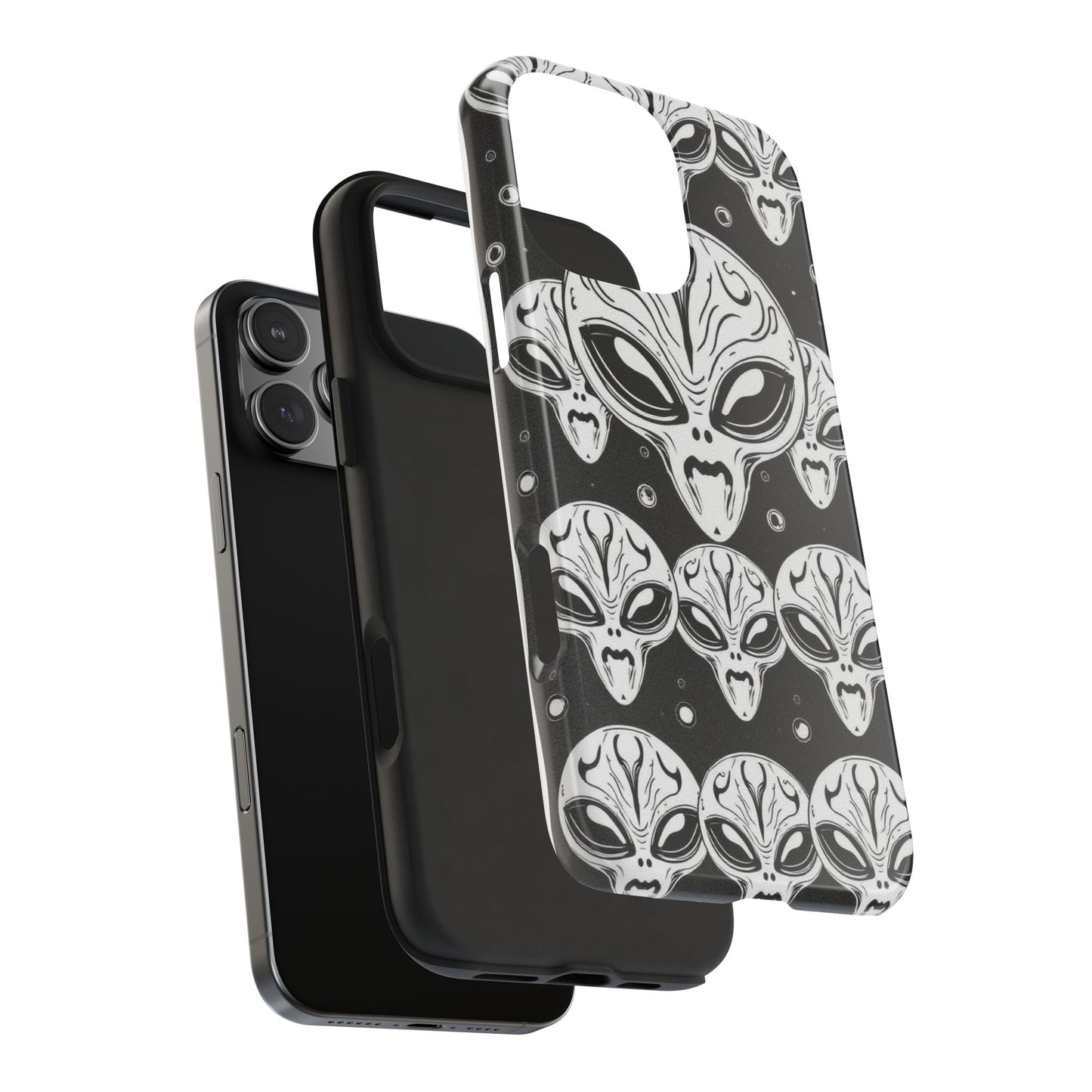 Alien Pattern Tough Phone Case - Durable Protection with Out-of-This-World Design