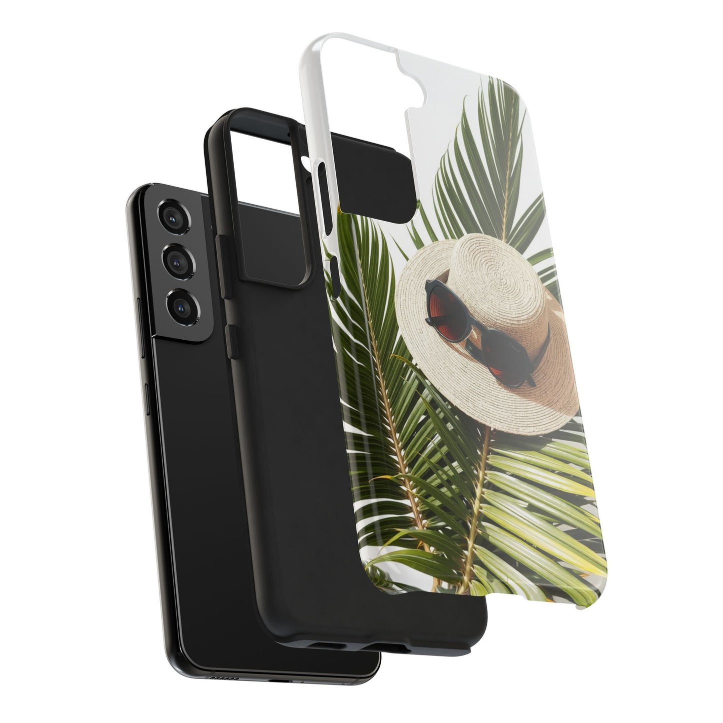 Tropical Phone Case - Summer Vibes with Hat & Sunglasses Design