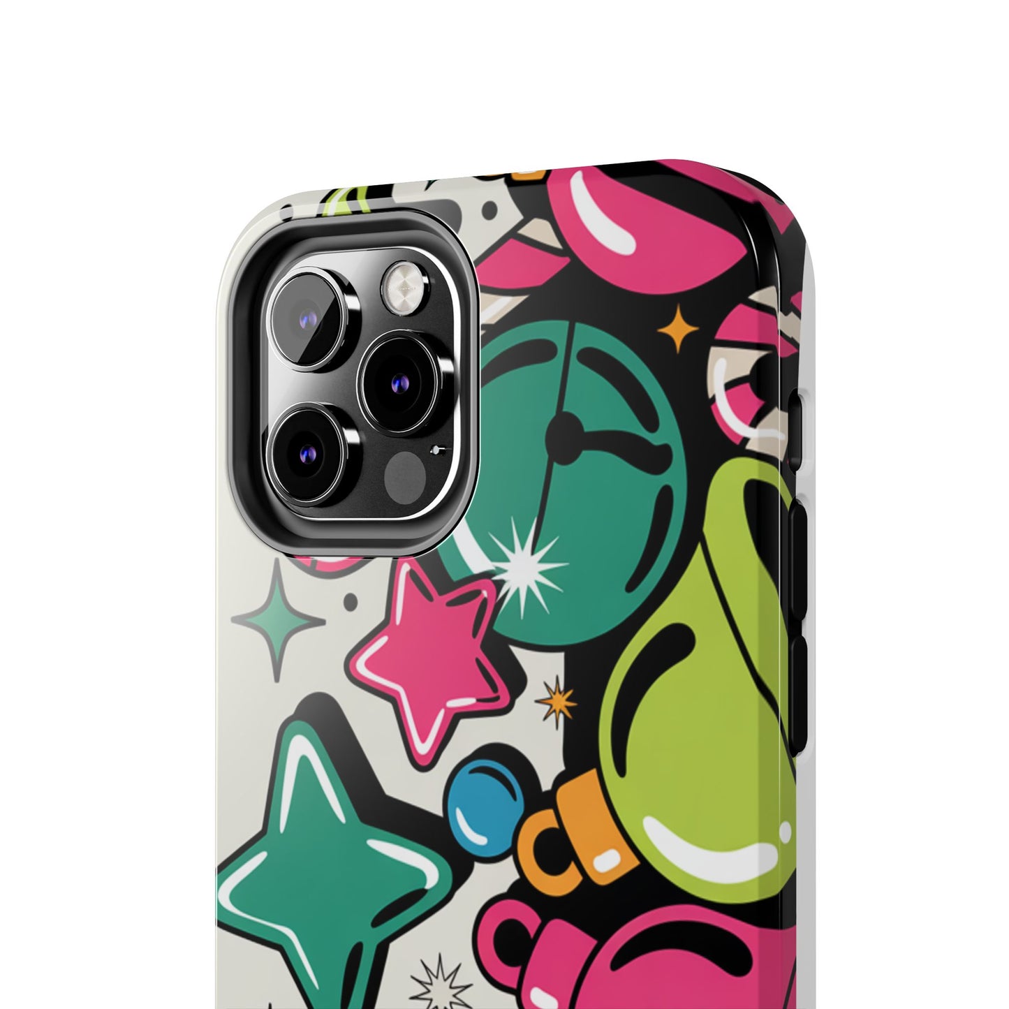 Retro 90's Colorful Bell Pattern Tough Phone Case for iPhones