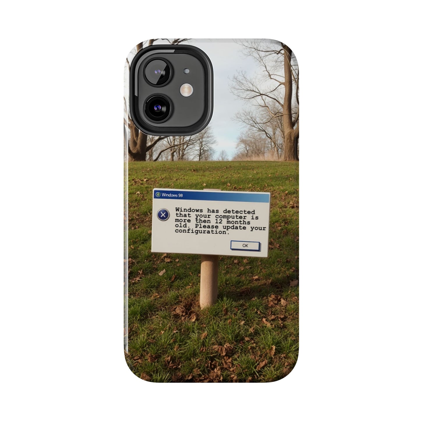 Durable Phone Case with Windows 98 Error Message Design - Perfect Gift for Tech Lovers