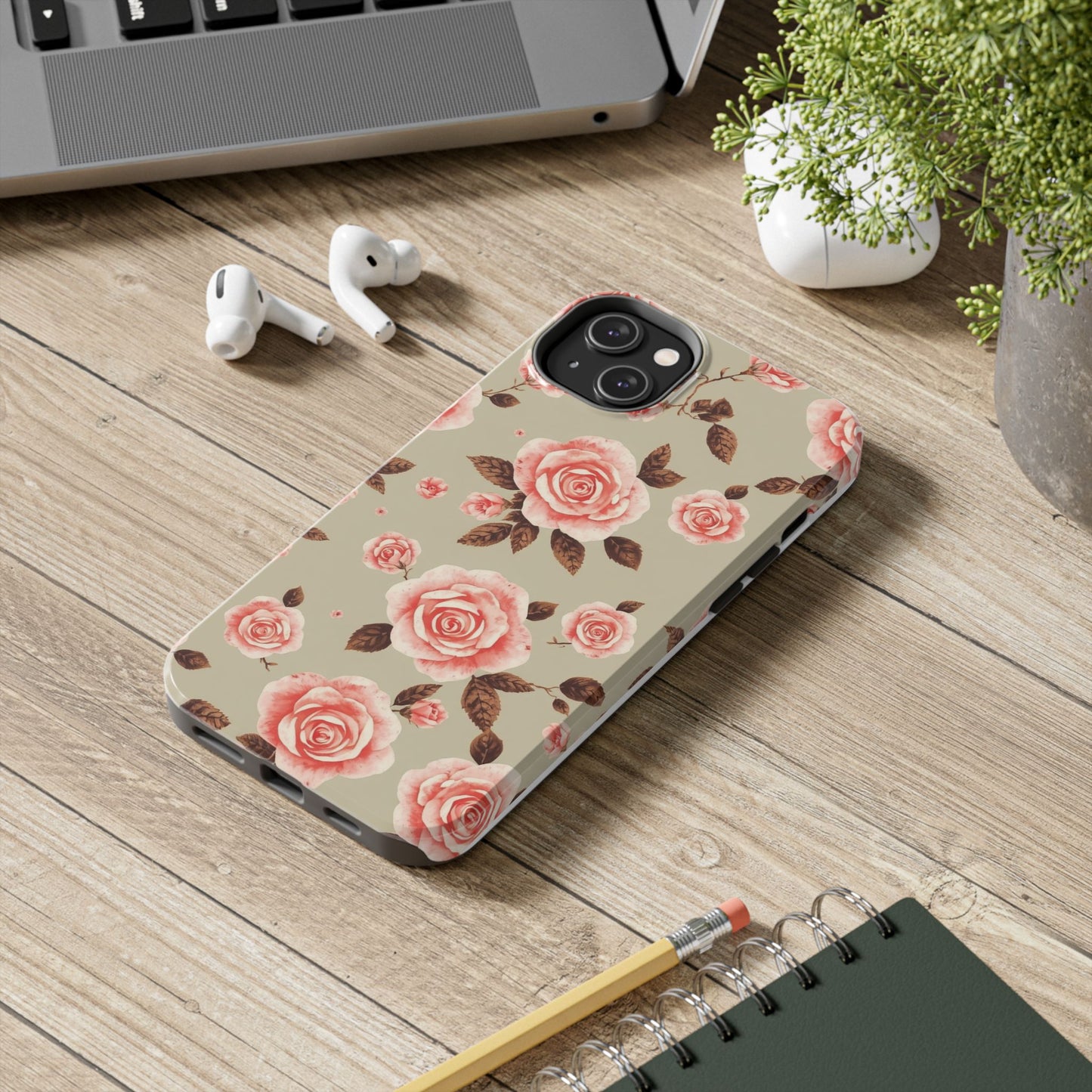 Elegant Floral Tough Phone Case for Stylish Protection - for iPhone