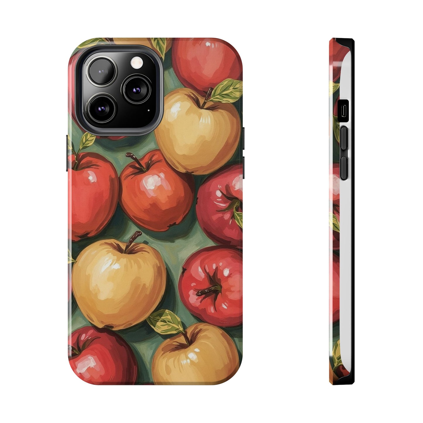 Colorful Painted Apples Art Tough Phone Case - Durable & Stylish Protection - for iPhone