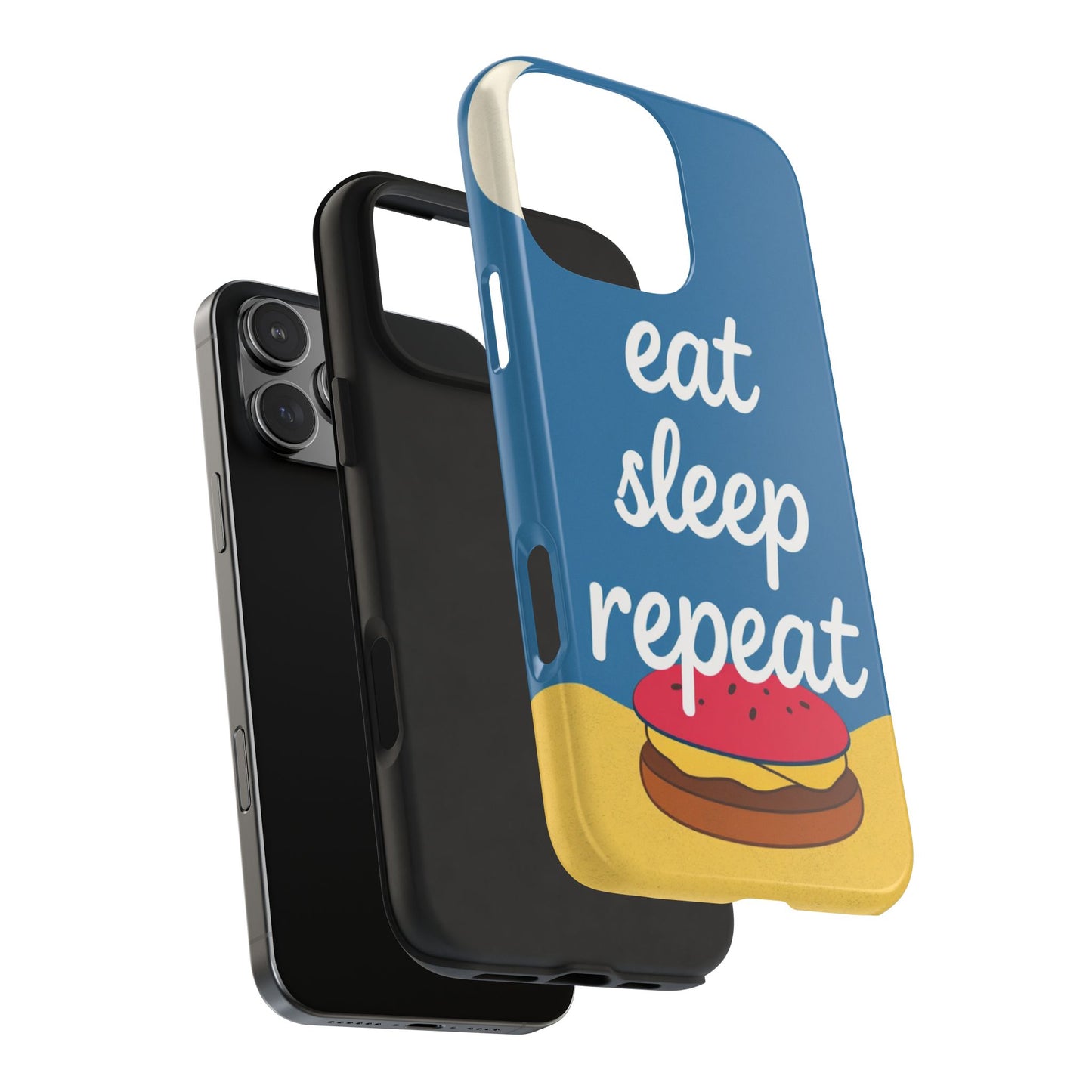 Eat, Sleep, Repeat Phone Case – Fun & Durable Tough Phone Cases for Food Lovers