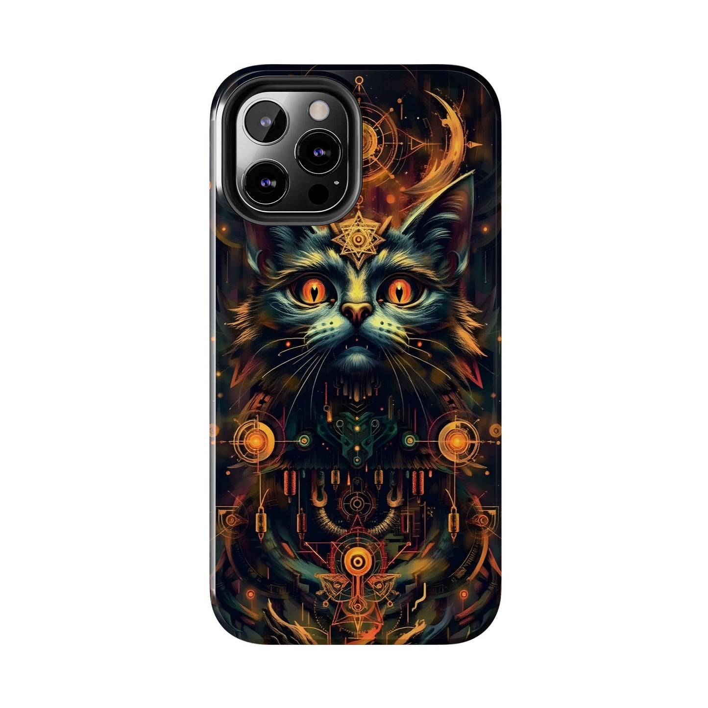 Mystical Cat Queen Tough Phone Case – Unique Protection for Cat Lovers - for iPhone