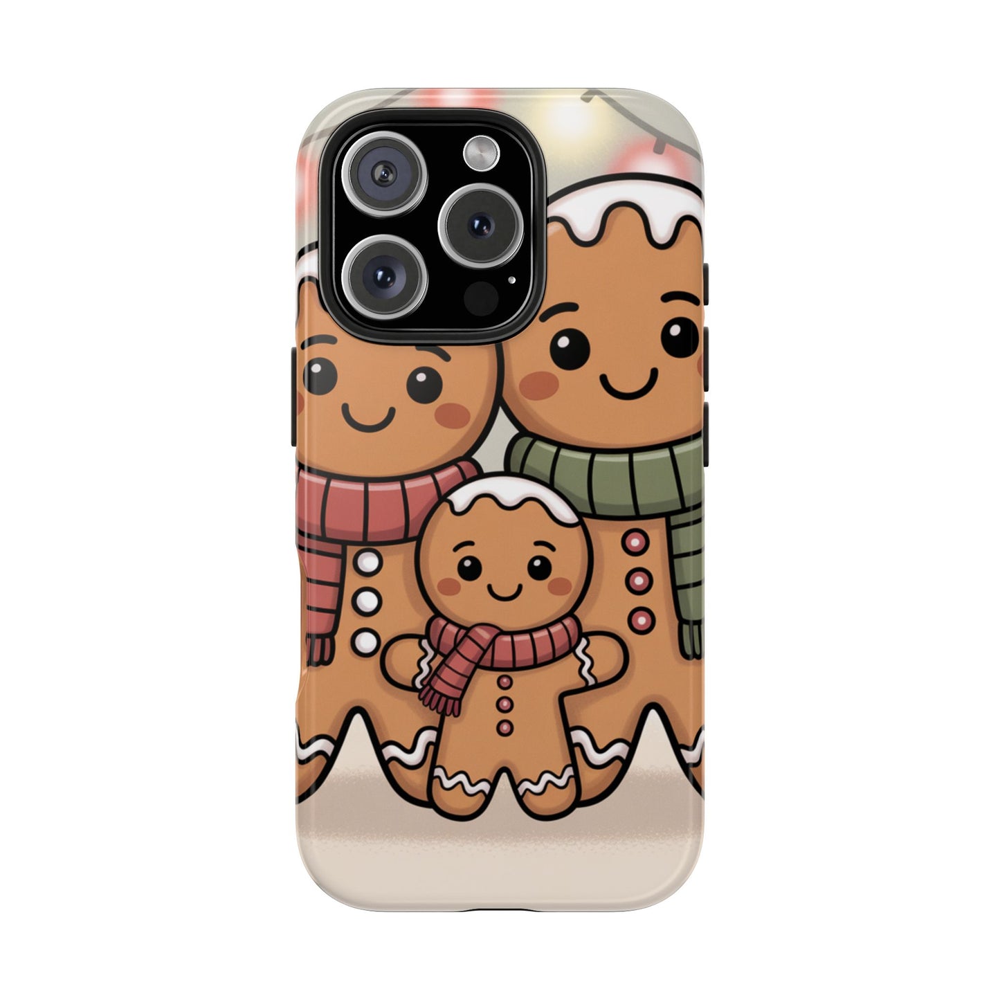 Gingerbread Cartoon Family Tough Phone Case – Festive Holiday Protection