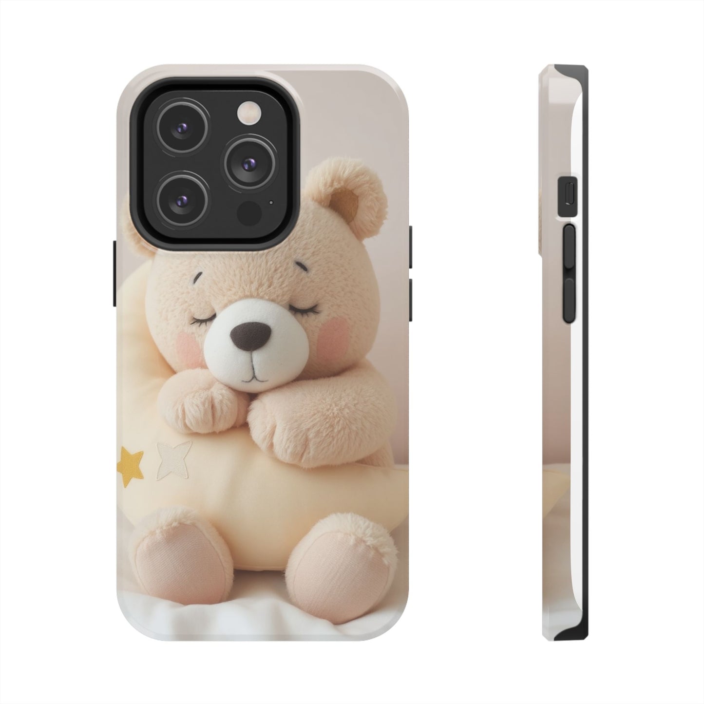 Cute Bear Tough Phone Case - Adorable Baby Animal Design for Kids & Adults