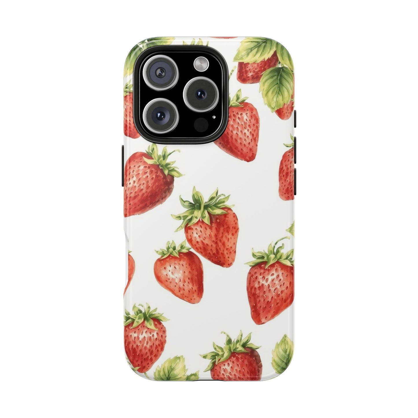 Strawberry Tough Phone Case - Durable Protection with a Fresh Design - for iPhone