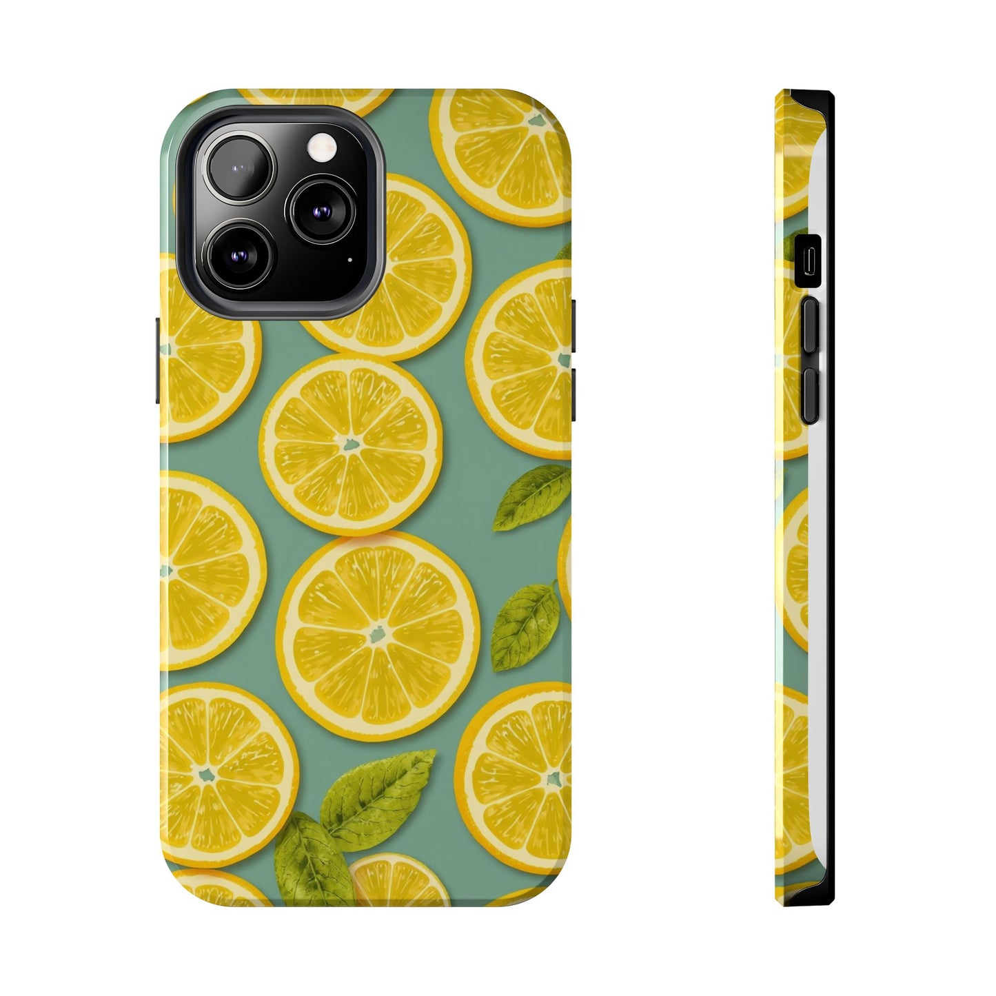 Tough Lemon Pattern Phone Case - Vibrant Citrus Design for Summer Vibes - for iPhone