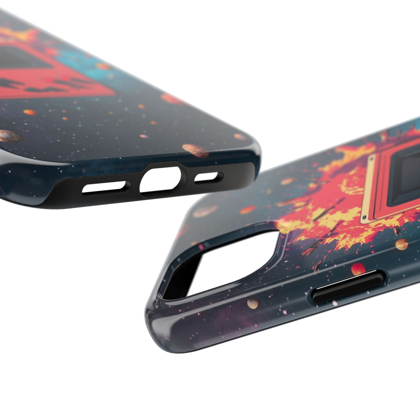 Retro Gaming Tough Phone Case - Space Adventure Design