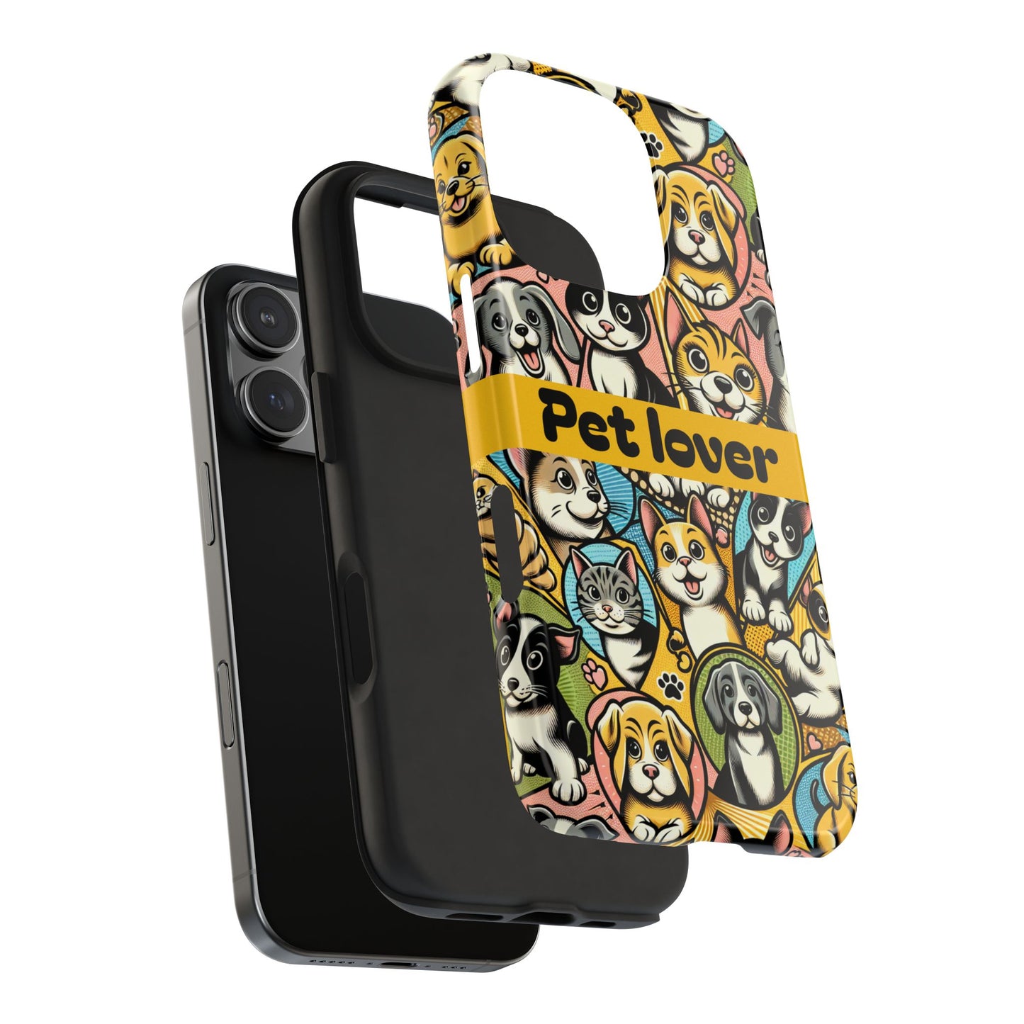 Pet Lover Tough Phone Case - Colorful Animal Design - for iPhone