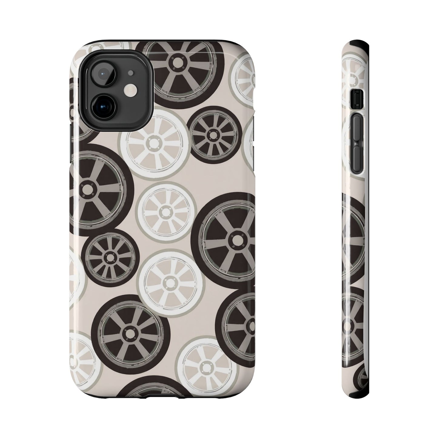 Racing Wheel Design Tough Phone Case – Durable Protection for Automotive Enthusiasts