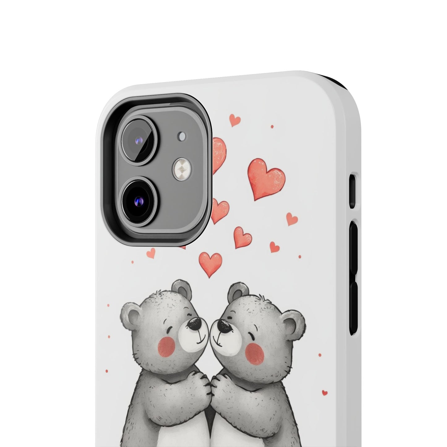 Cute Bear Love Tough Phone Case - Perfect for Valentine's Day & Couples
