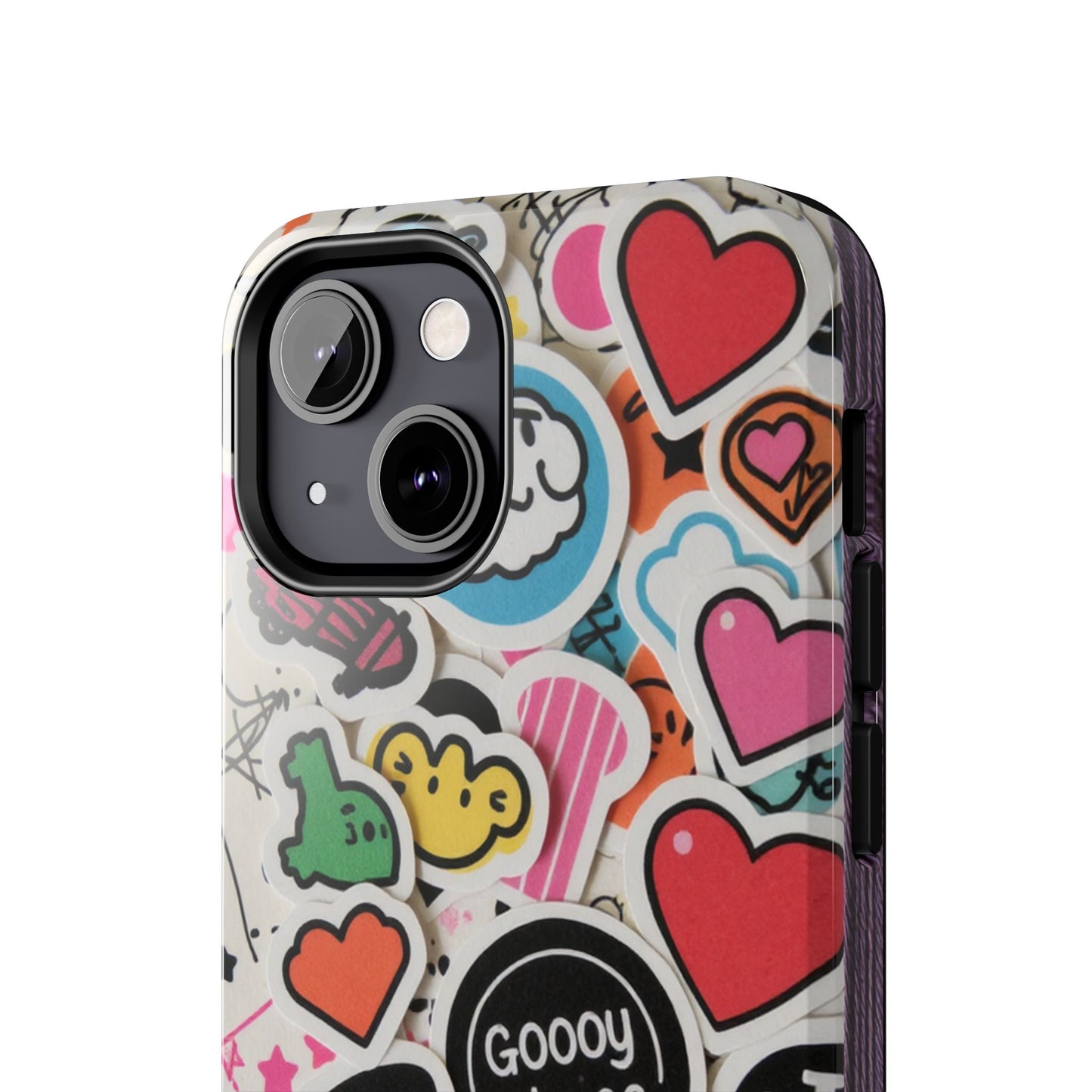 Colorful Stickers Phone Case - Fun & Trendy Tough Phone Cases