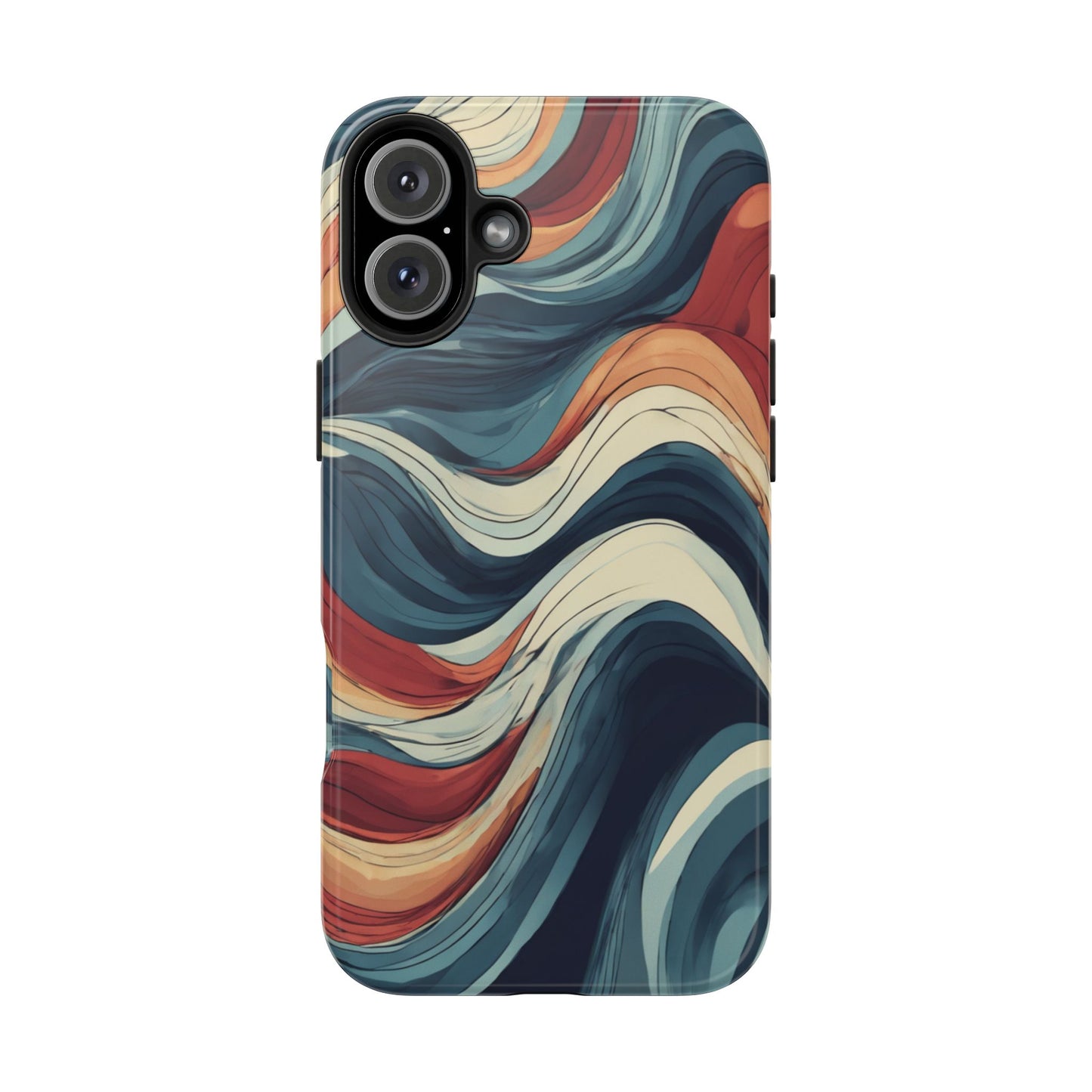 Abstract Wave Tough Phone Case | Stylish Protection for Daily Use - for iPhone