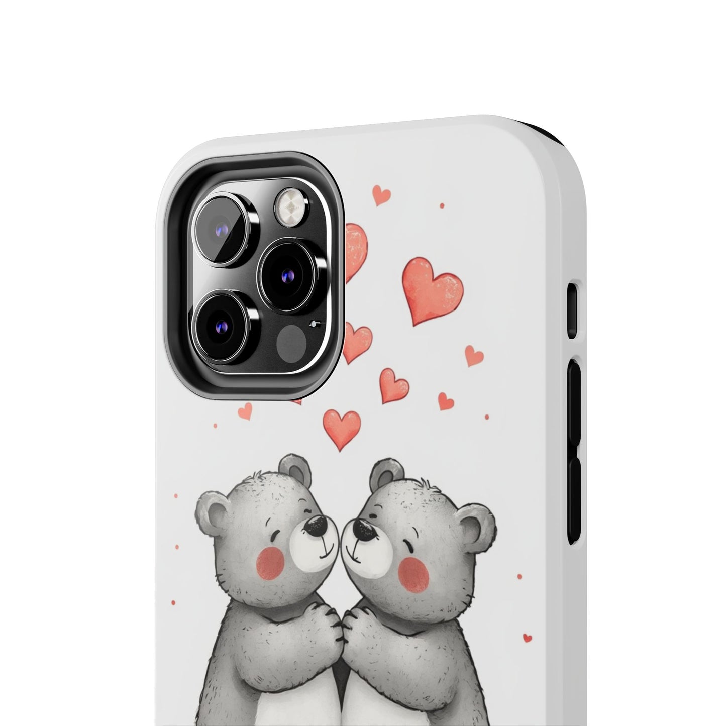 Cute Bear Love Tough Phone Case - Perfect for Valentine's Day & Couples