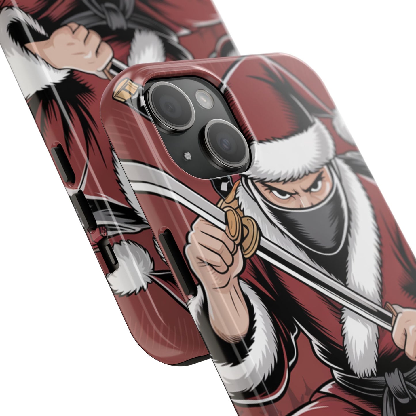 Ninja Santa Tough Phone Case | Durable Holiday Phone Cover for iPhone