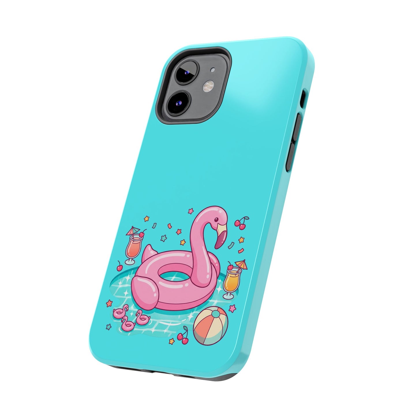 Flamingo Pool Party iPhone Case