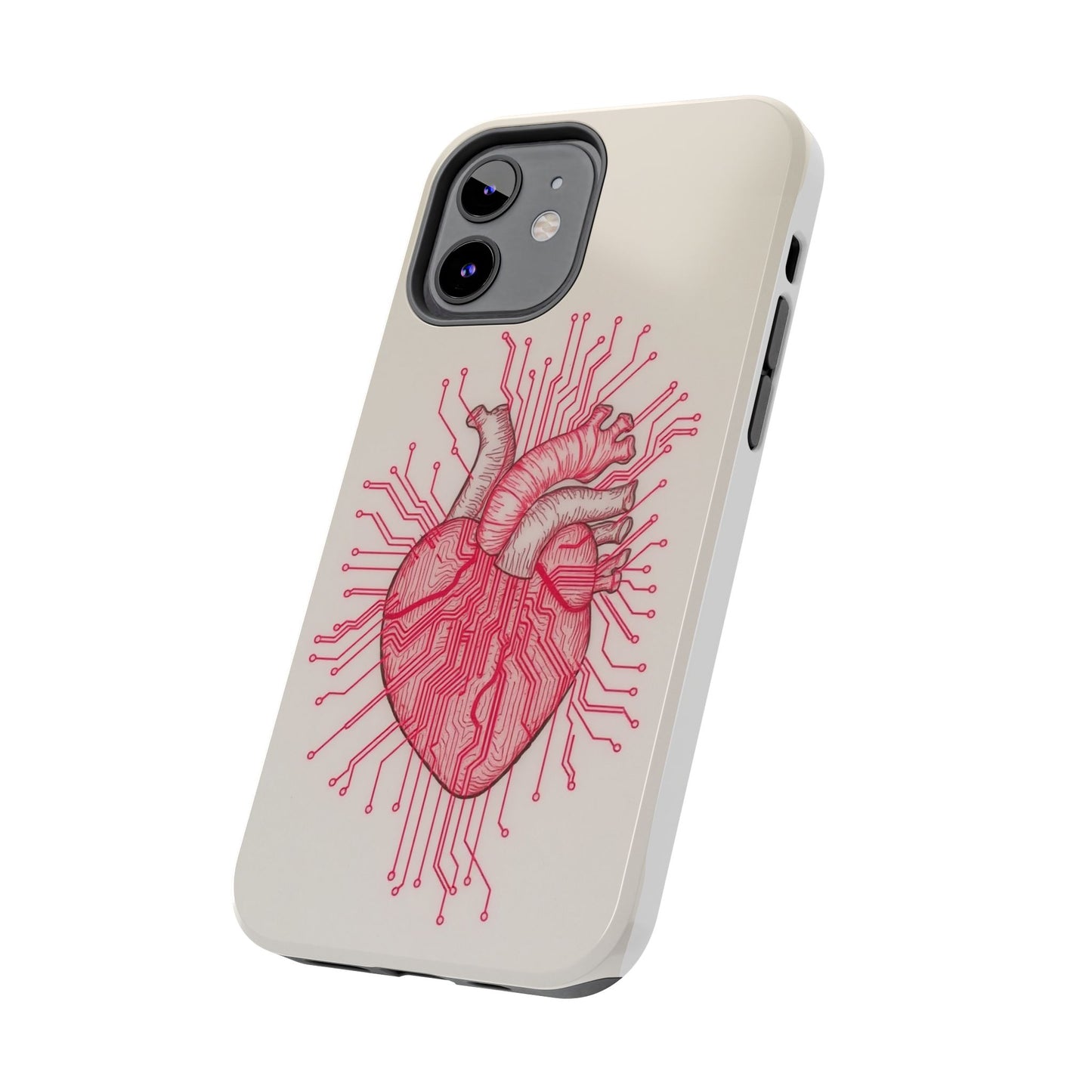 Heart Circuit Tough Phone Case – Unique Tech-Inspired Design for Tech Lovers
