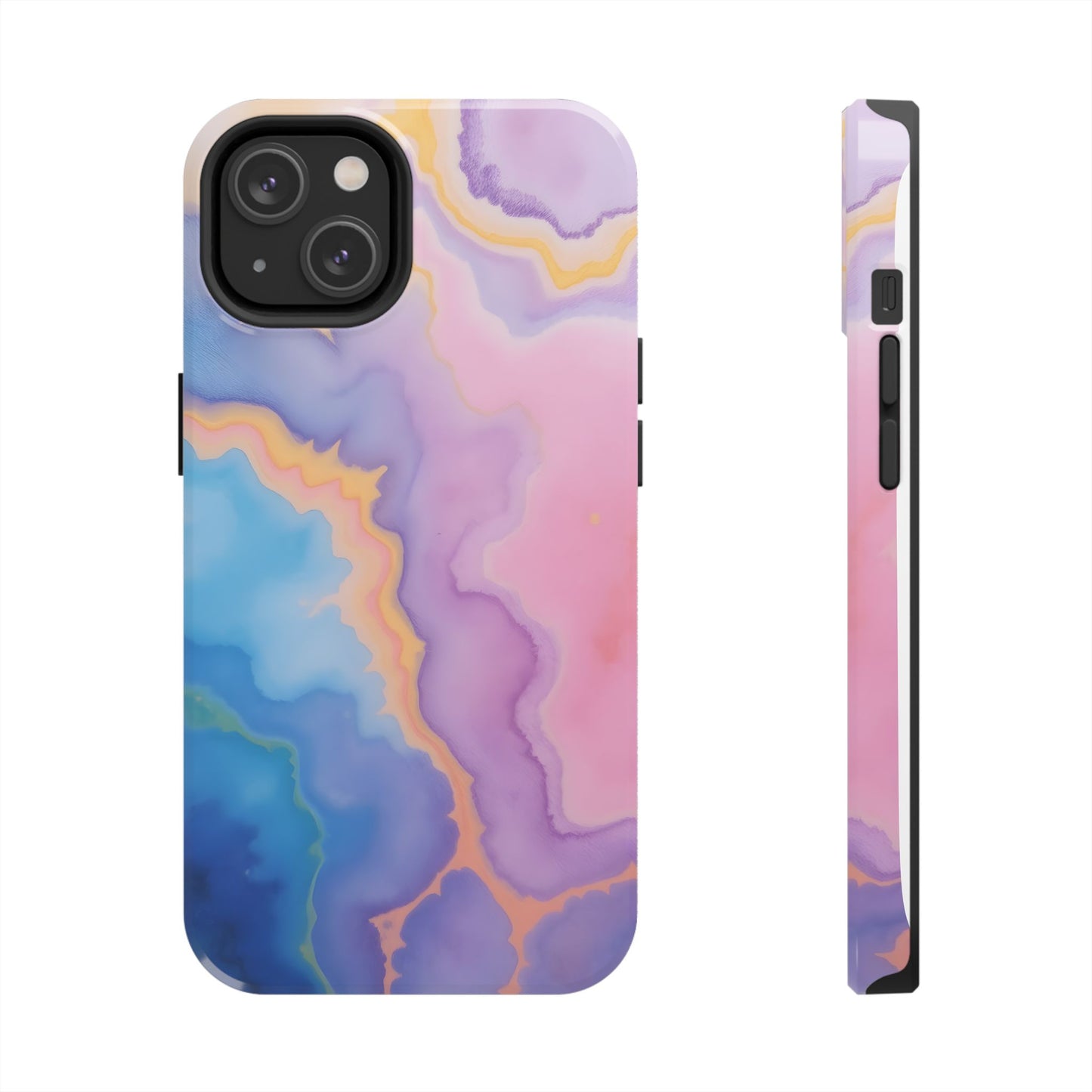 Watercolor Abstract Colors Tough Phone Case - Protective Cover for iPhone