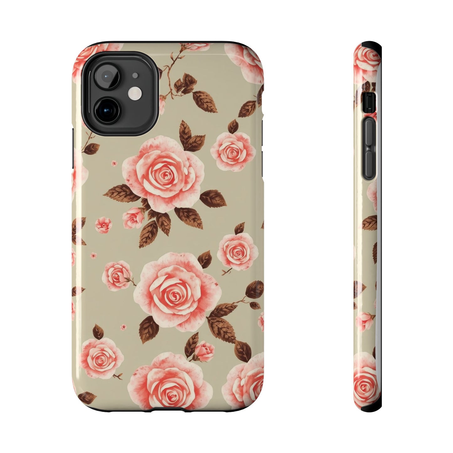 Elegant Floral Tough Phone Case for Stylish Protection - for iPhone