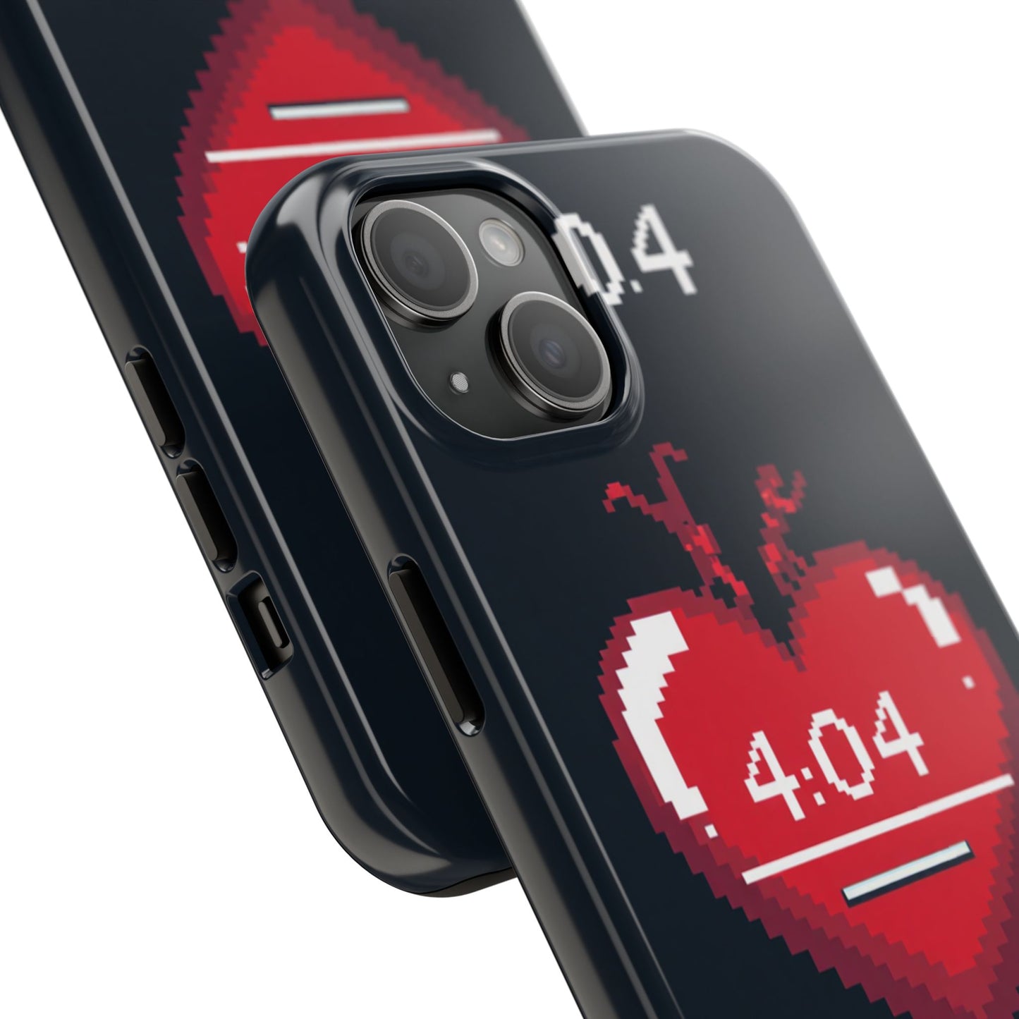 Vintage Pixel Heart Tough Phone Case - "404 Love Not Found" Design