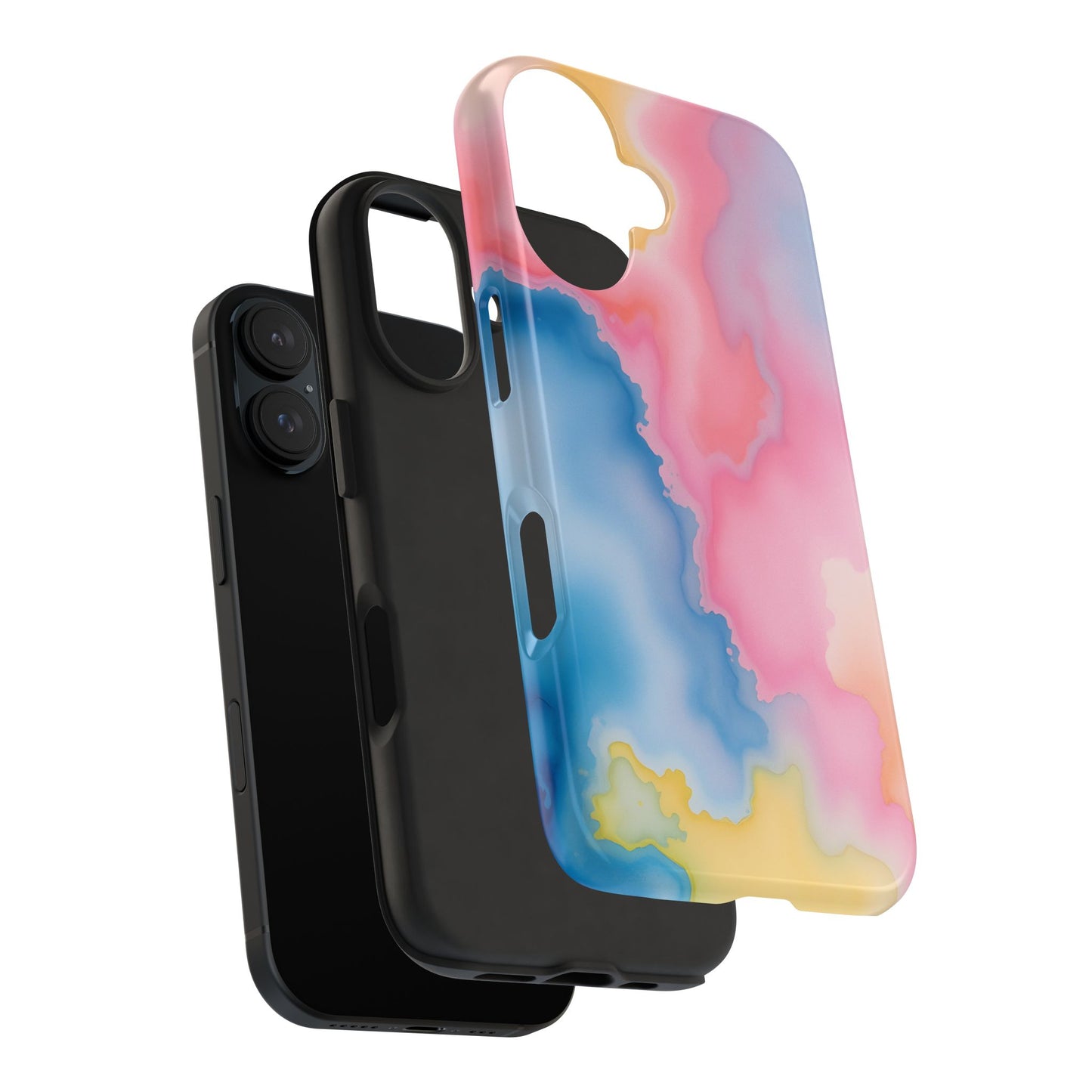 Painted Watercolor Tough Phone Case - Durable Protection with Artistic Vibes - for iPhone