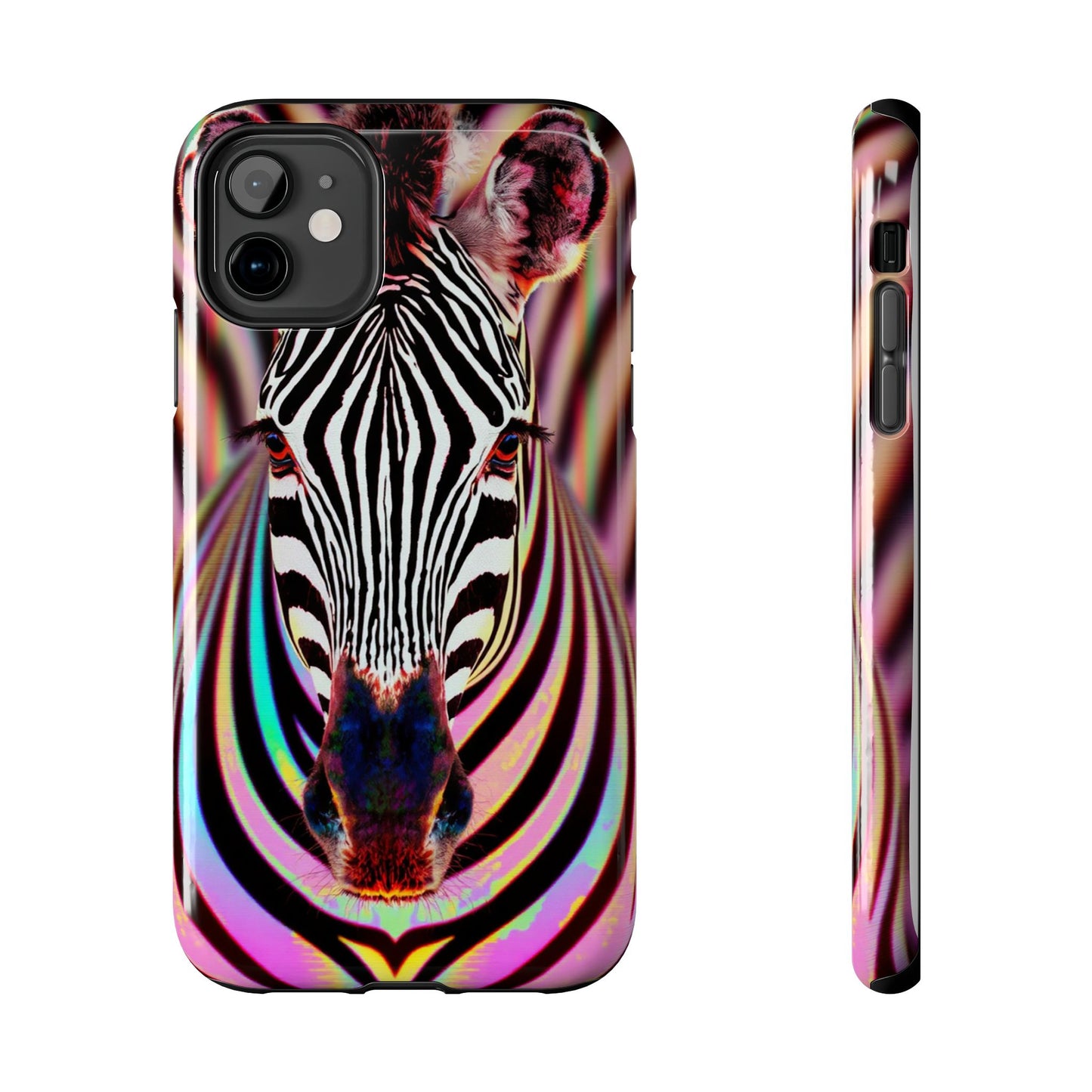 Vibrant Zebra Tough Phone Case - Unique Animal Design for Wild Spirit