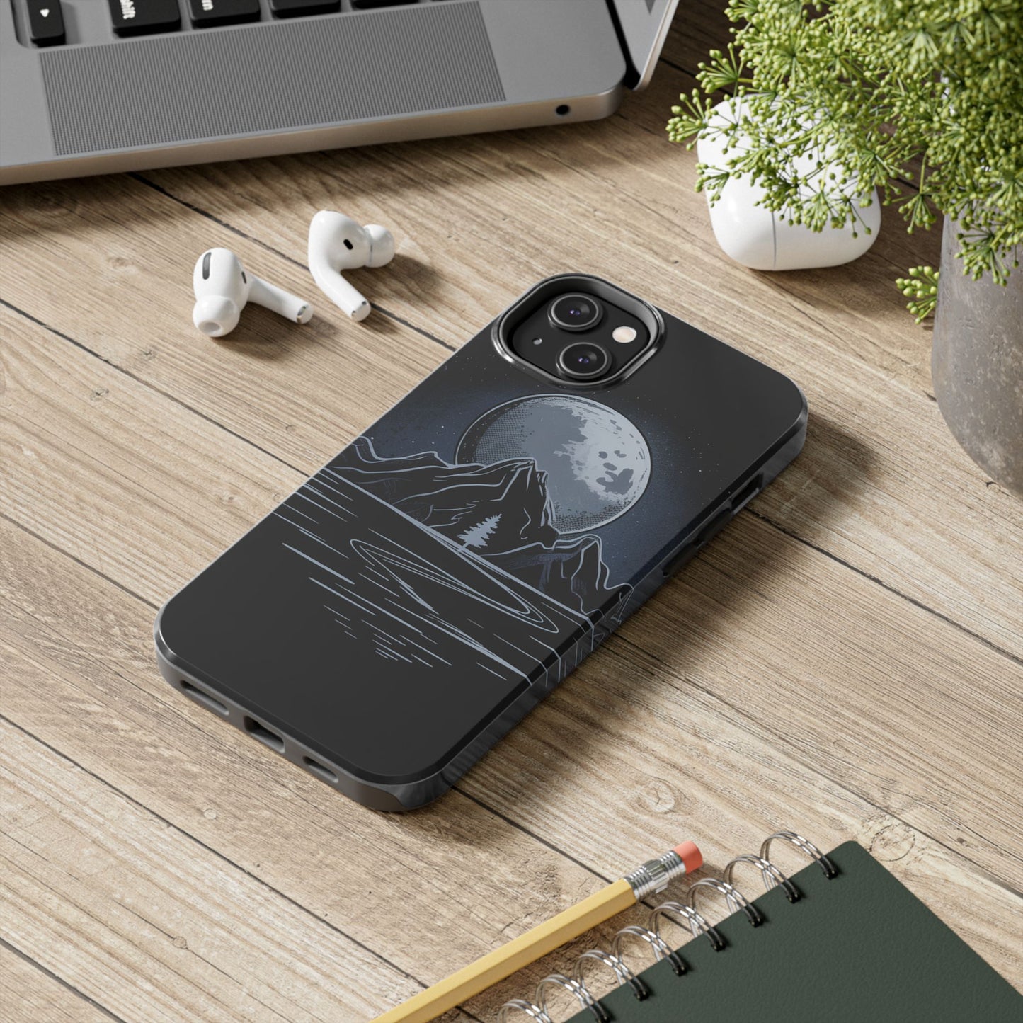 Moonlit Mountain Tough Phone Case Dark Fantasy
