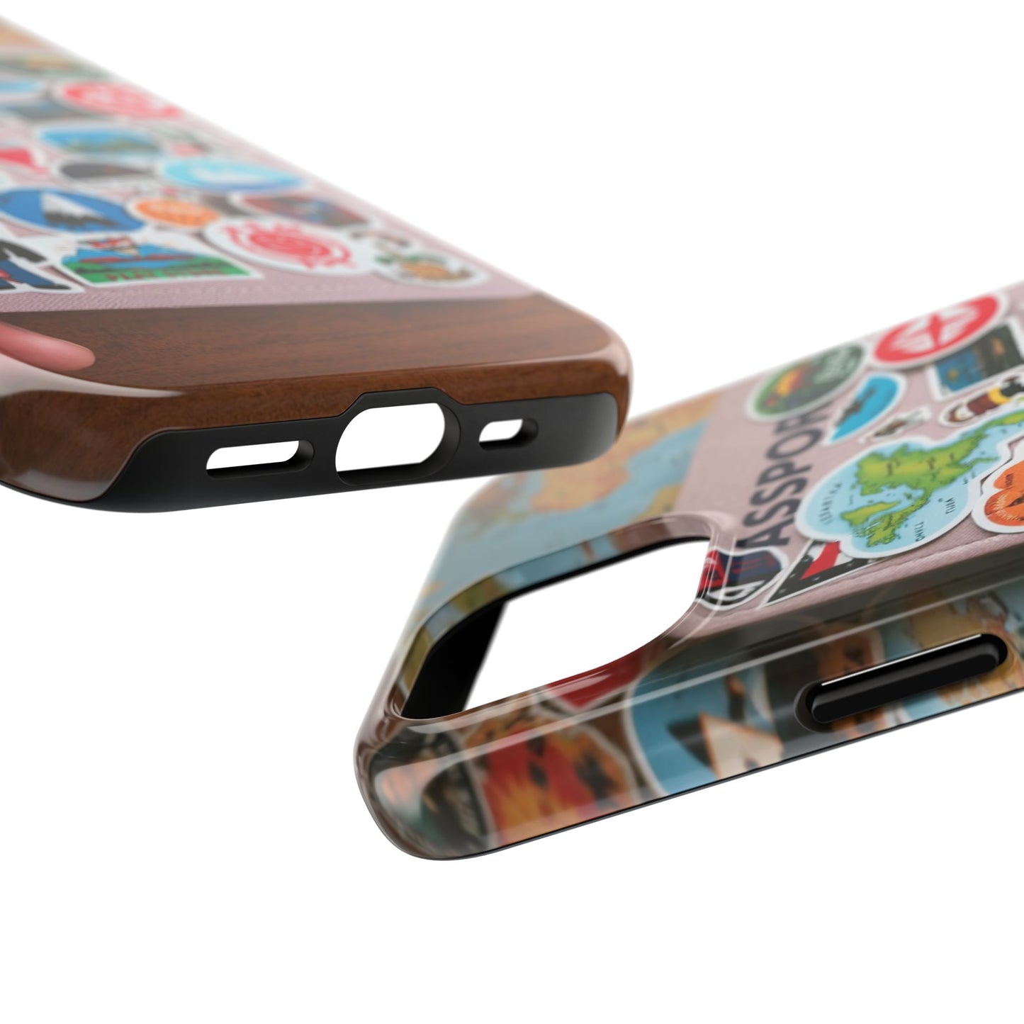 Adventure Stickers Phone Case - Tough Protection for Travel Lovers