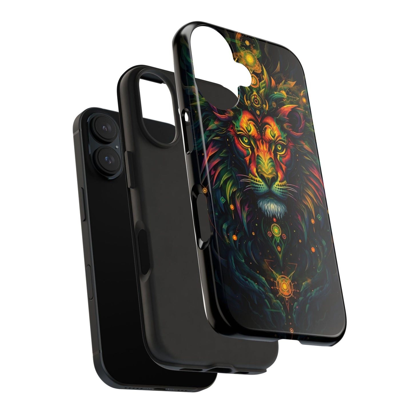 Vibrant Mystical Lion Art Tough Phone Case - Bold Protector for Animal Lovers - for iPhone