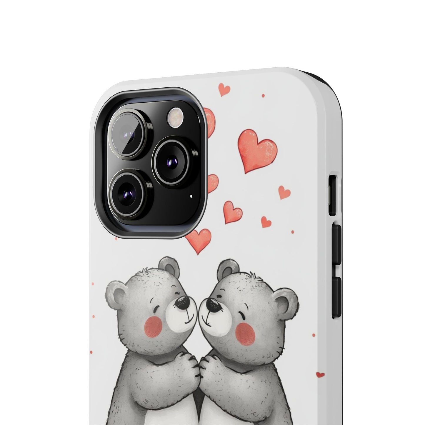 Cute Bear Love Tough Phone Case - Perfect for Valentine's Day & Couples