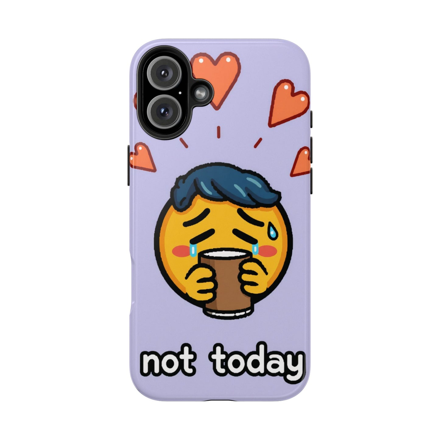 Cute Tough Phone Case - 'Not Today' Emoji Design