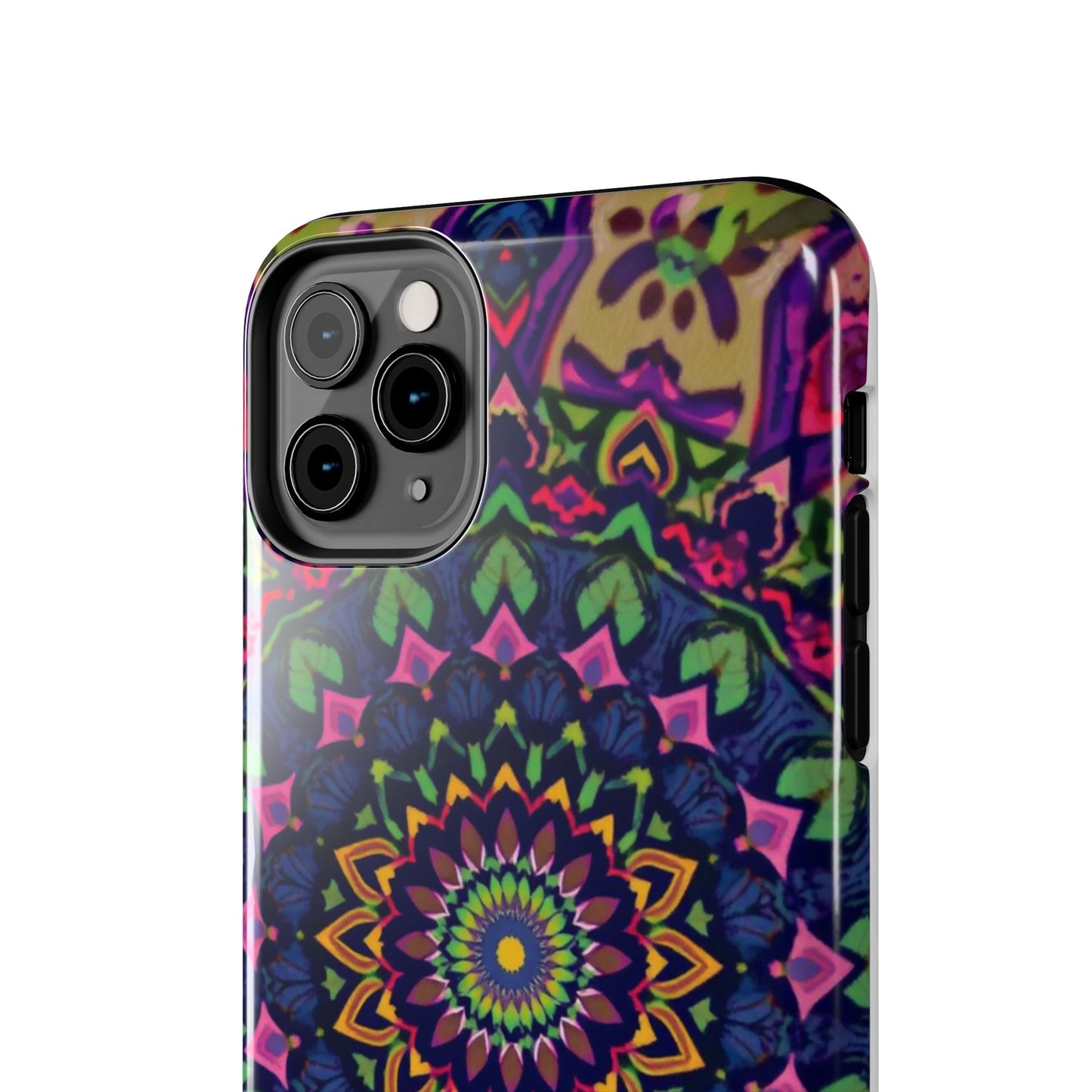 Vibrant Mandala Tough Phone Case - Colorful, Purple Fusion, Durable Protection for Your Device - for iPhone