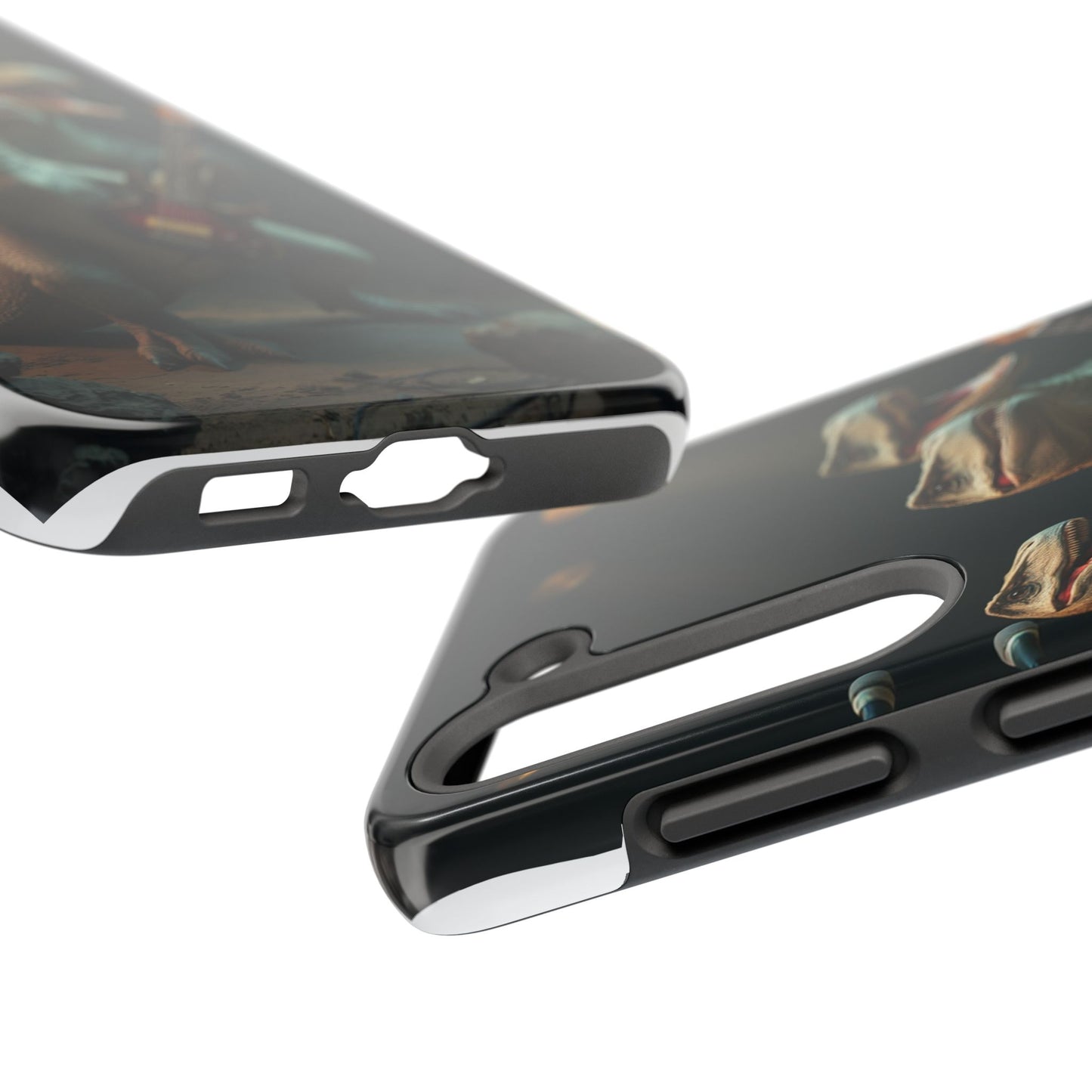 Rockin' Dinosaur Tough Phone Cases - Perfect for Music Lovers and Kids!