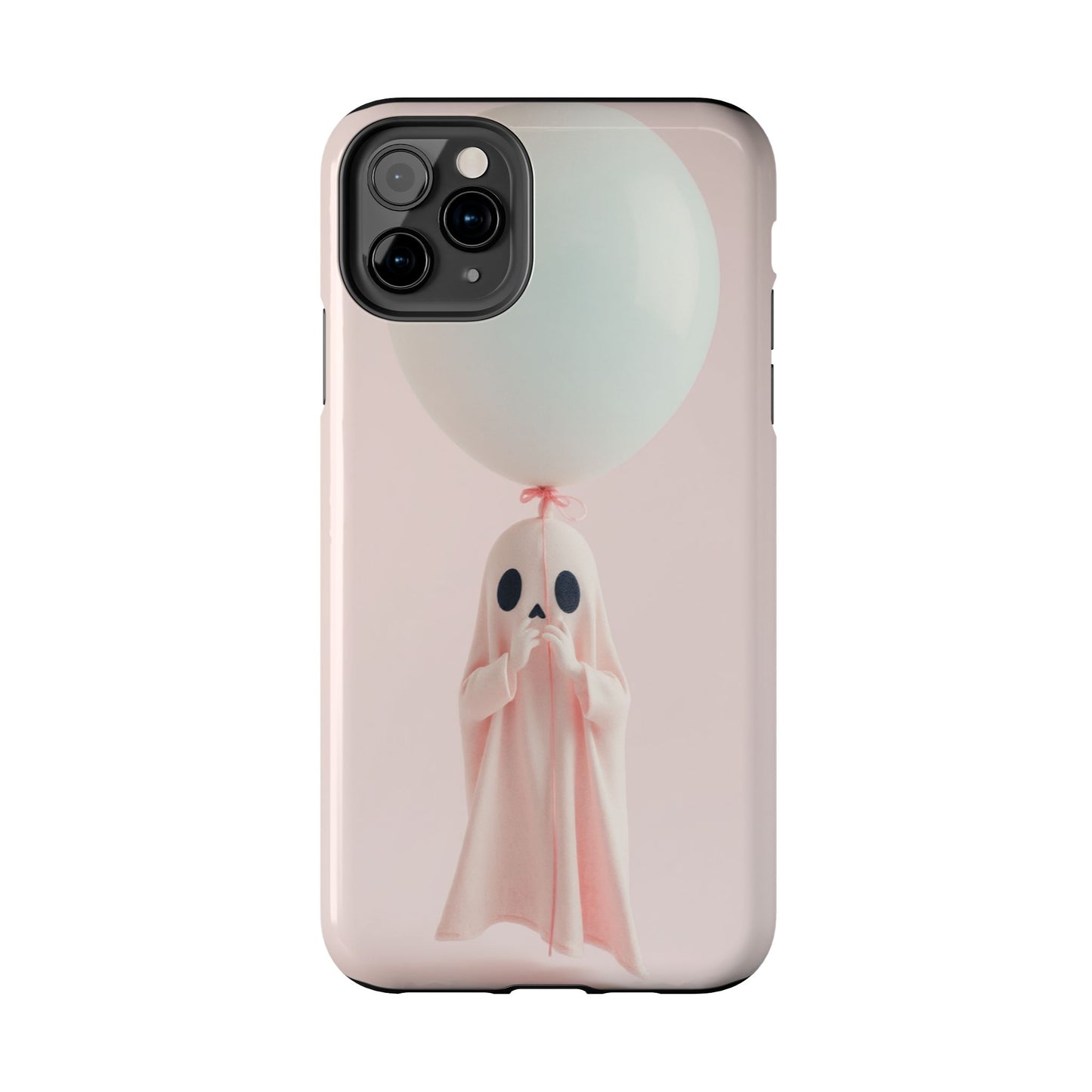 Cute Ghost Phone Case with Balloon - Tough Protection for Spooky Vibes