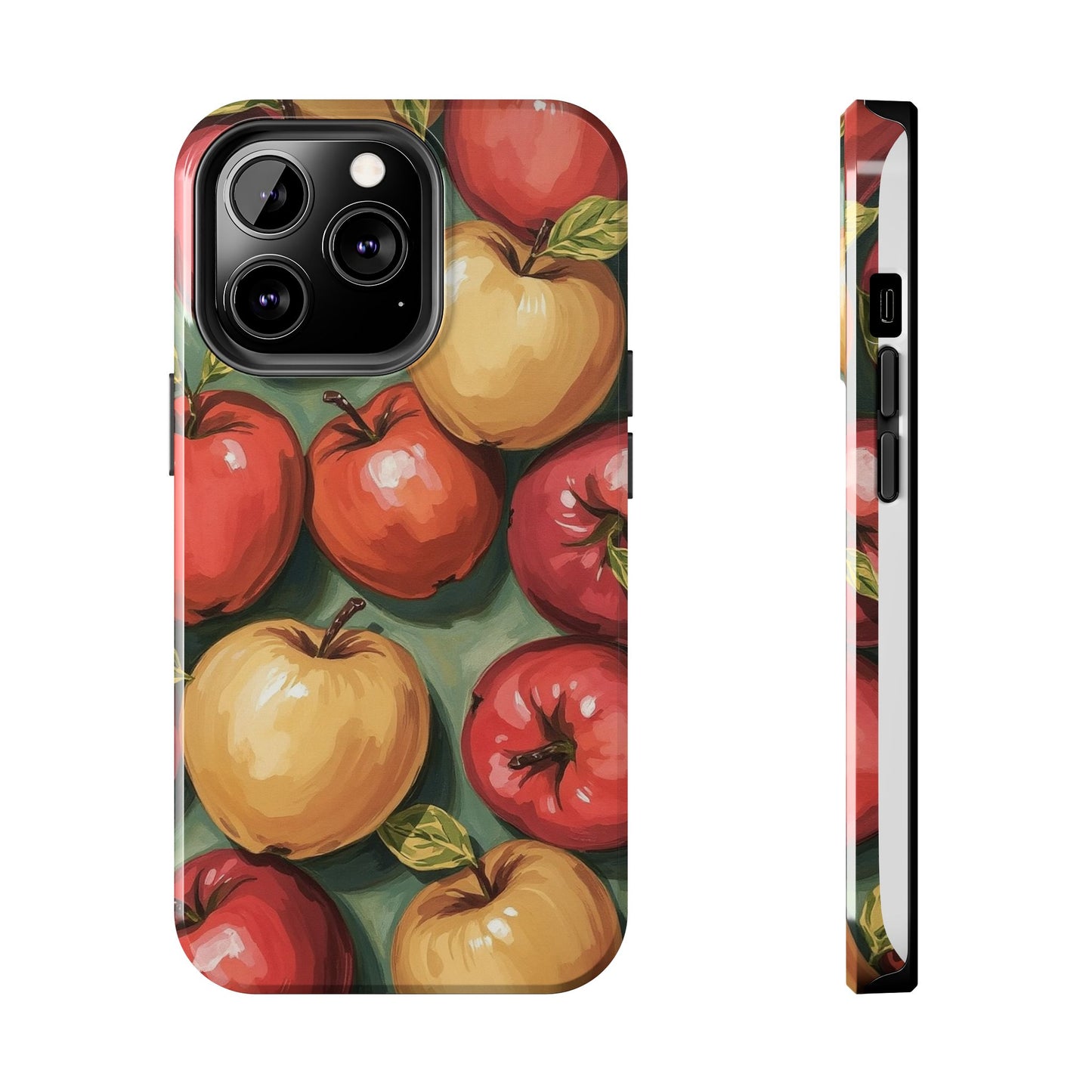 Colorful Painted Apples Art Tough Phone Case - Durable & Stylish Protection - for iPhone