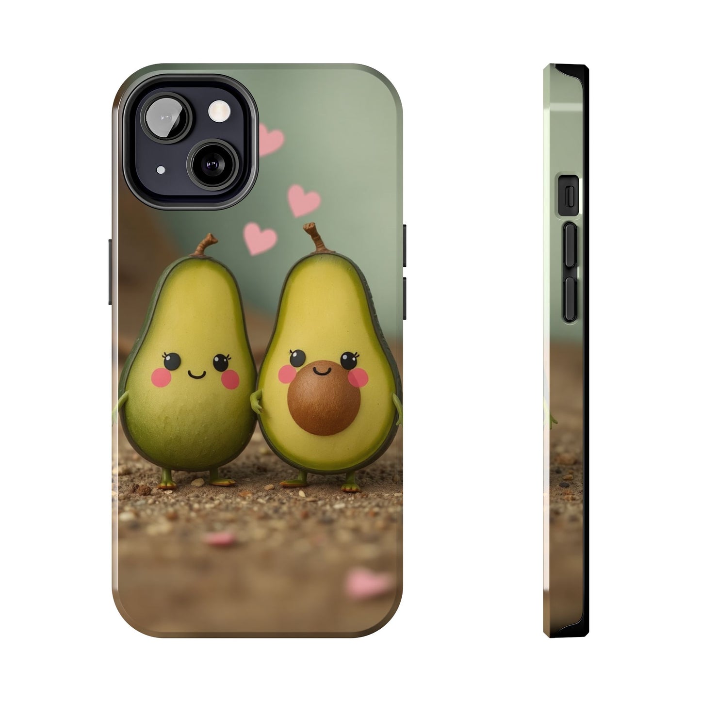 Cute Avocado Phone Case, Funny Tough Case, Quirky Phone Accessory, Gifts for Foodies, Valentine's Day Present