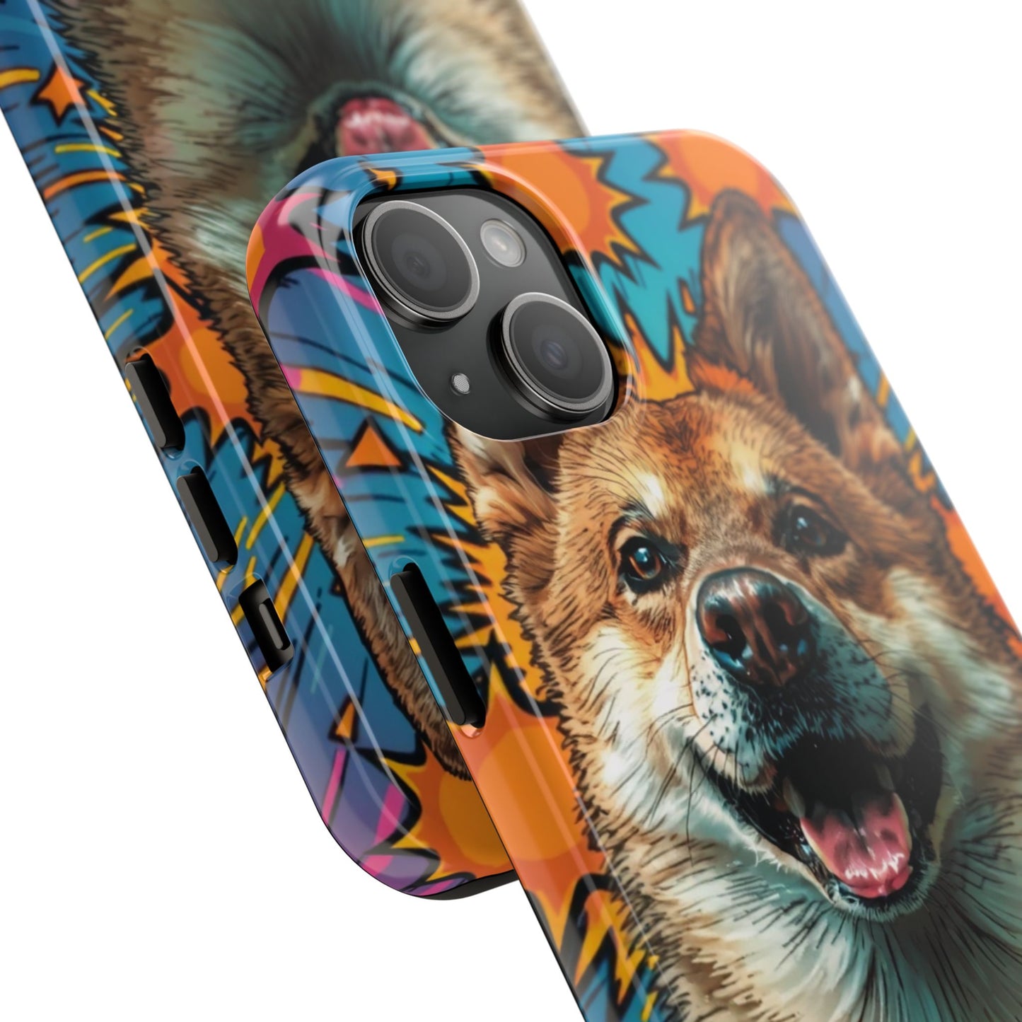 Vibrant Corgi Tough Phone Case - Fun Design for Pet Lovers