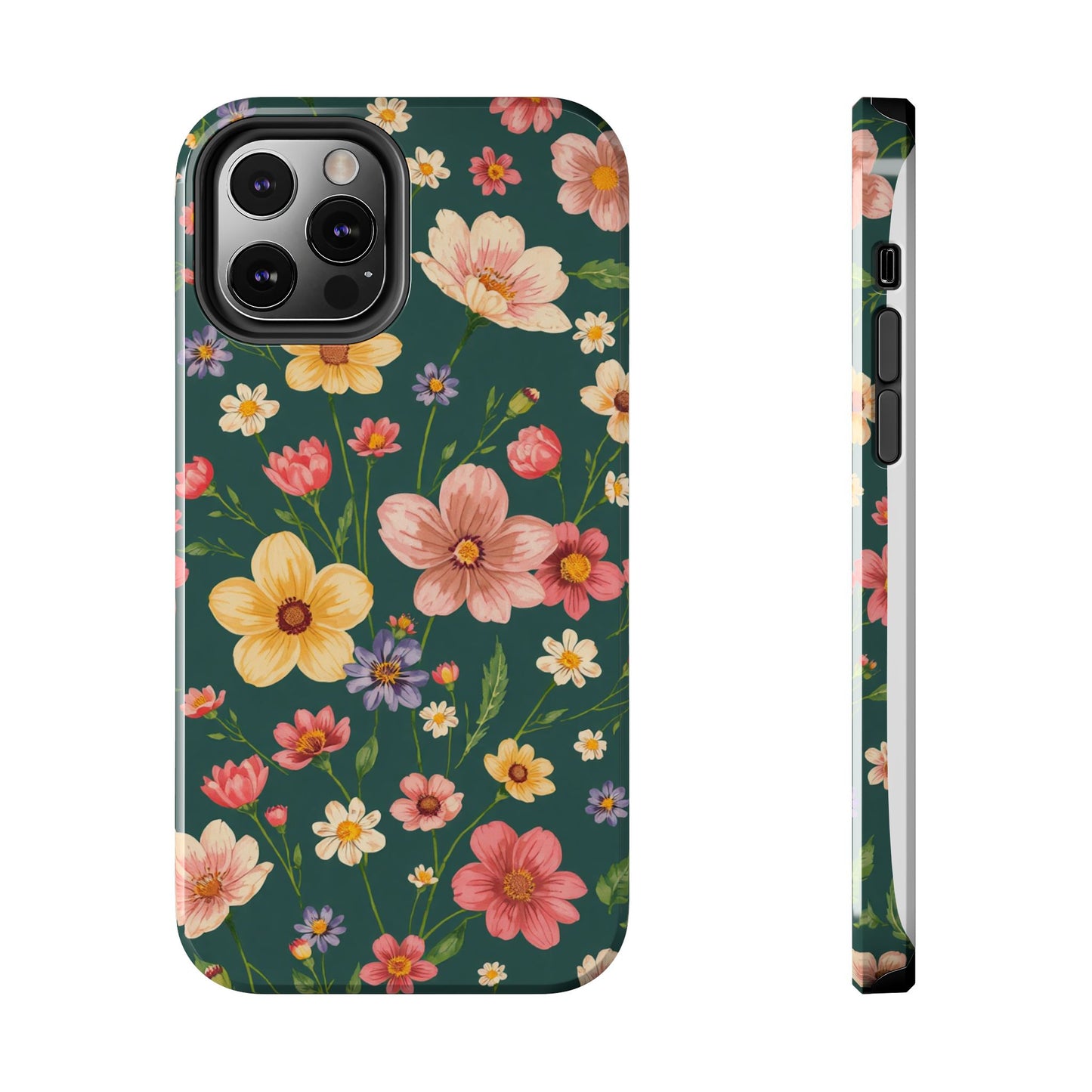 Vintage Spring Flowers Tough Phone Case - Durable Protection for iPhone