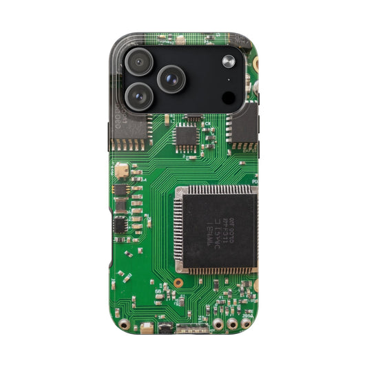 Circuit Board Tough Phone Case - Durable Tech Design