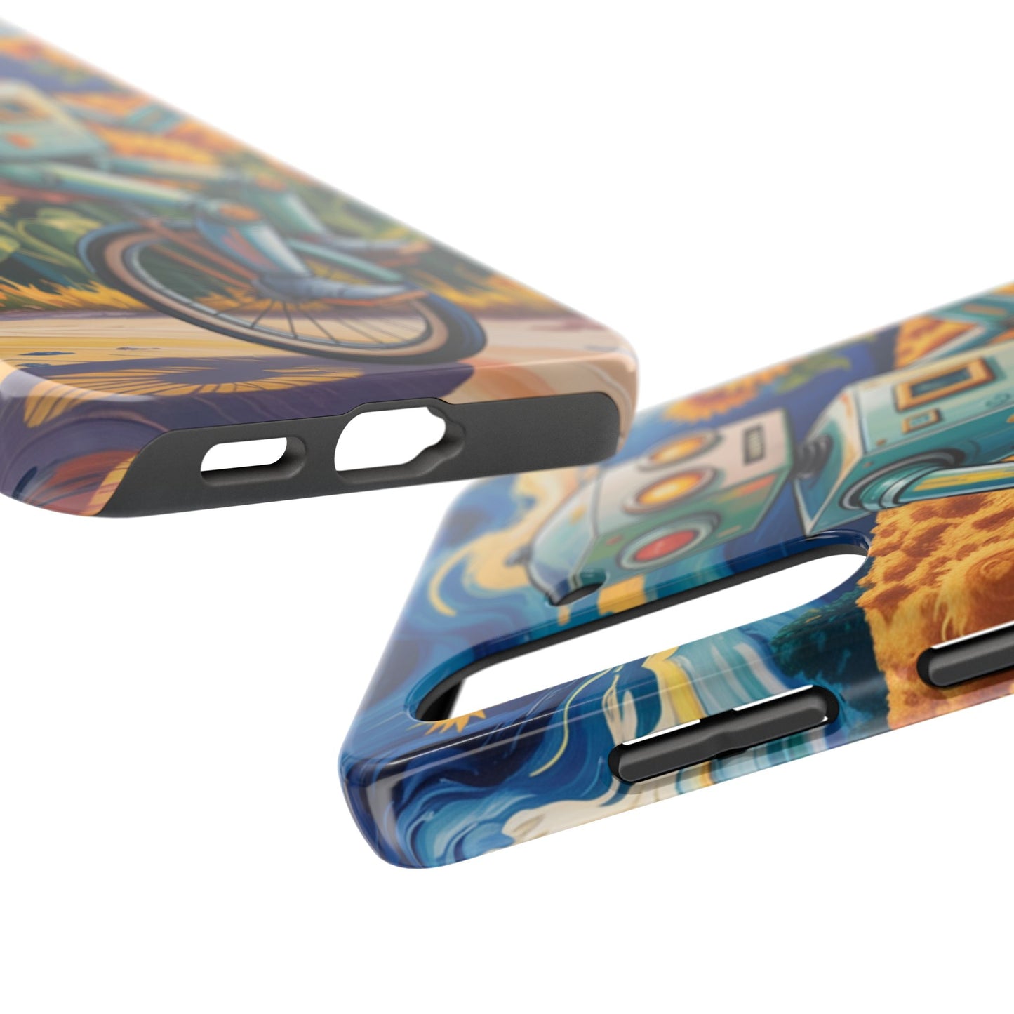 Robot Cycle Tough Phone Case - Durable & Unique Design