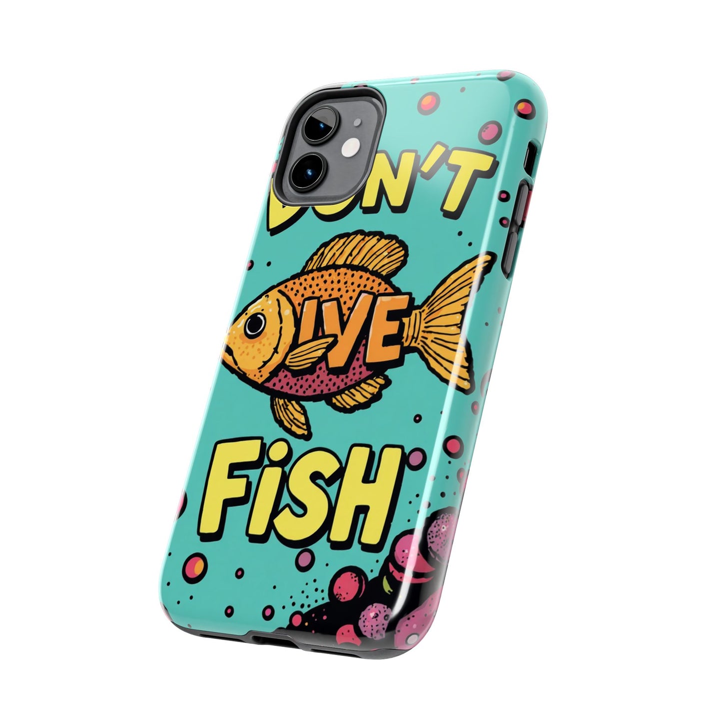 Catchy Fish-Themed Tough Phone Cases, Unique Gift for Fish Lovers, Durable Protection for Phones, Fun Aquatic Design, Ideal for Holidays