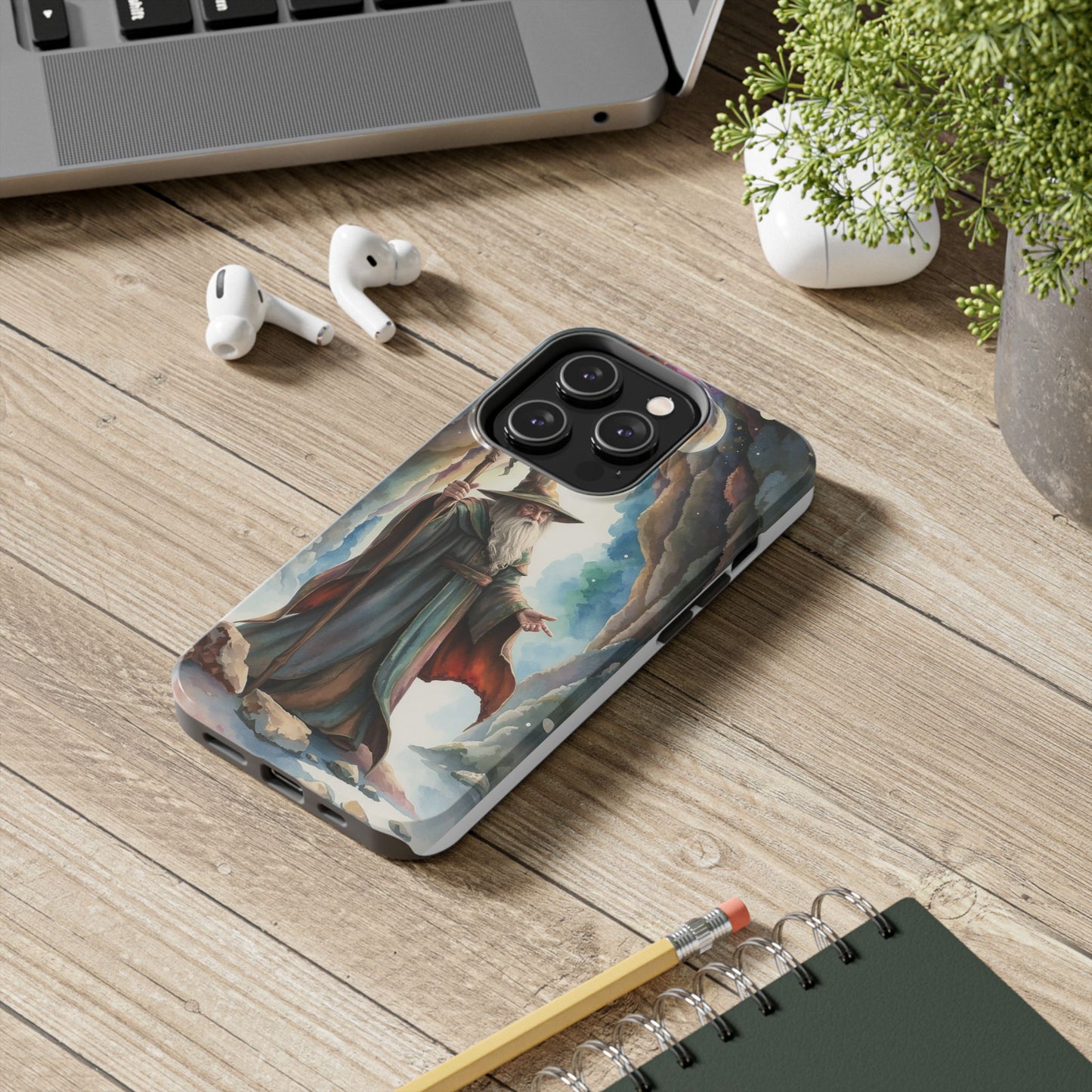 Magical Wizard Phone Case - Tough, Durable Phone Cover for Fantasy Lovers, Geek Gift, Unique Design, Celestial Phone Accessory