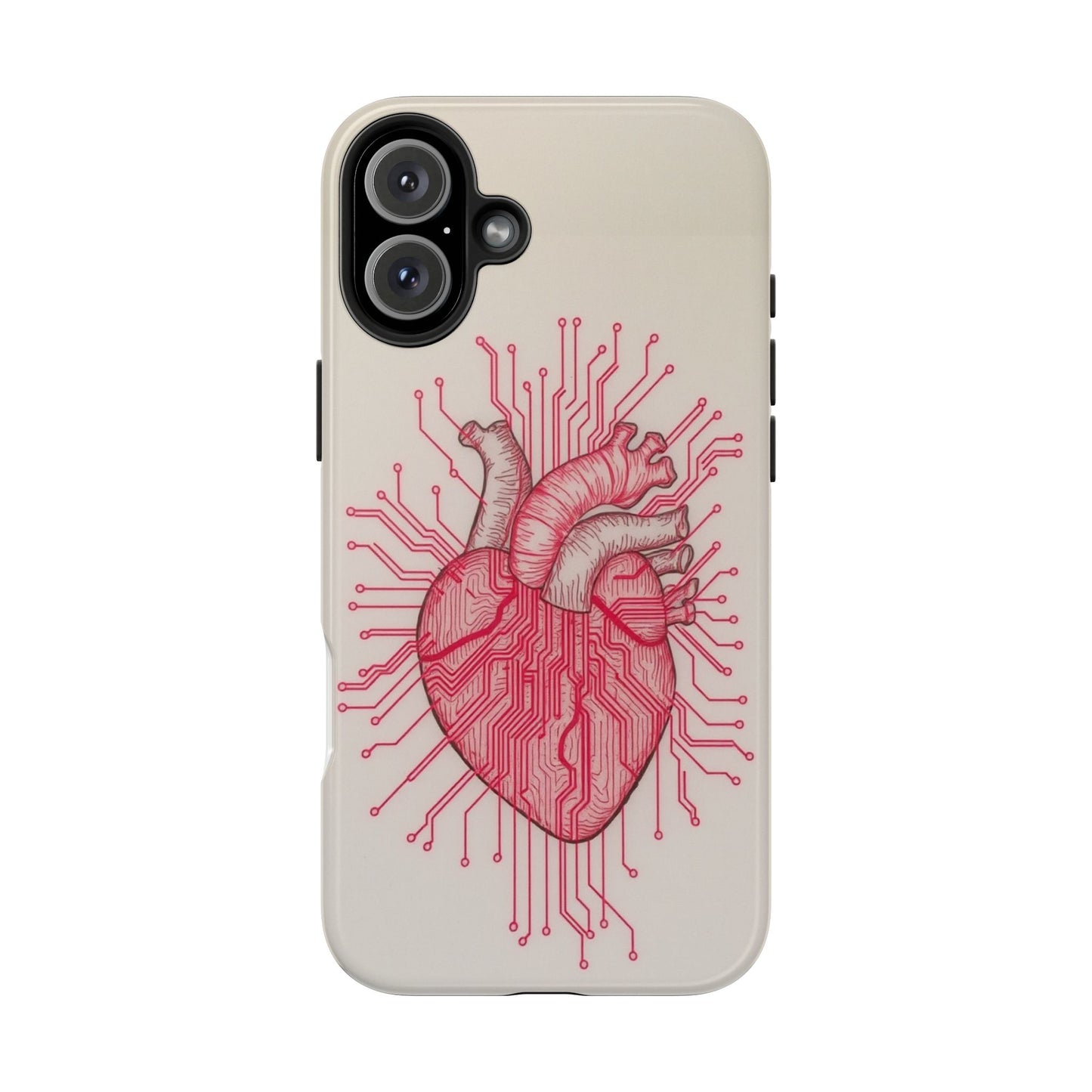 Heart Circuit Tough Phone Case – Unique Tech-Inspired Design for Tech Lovers