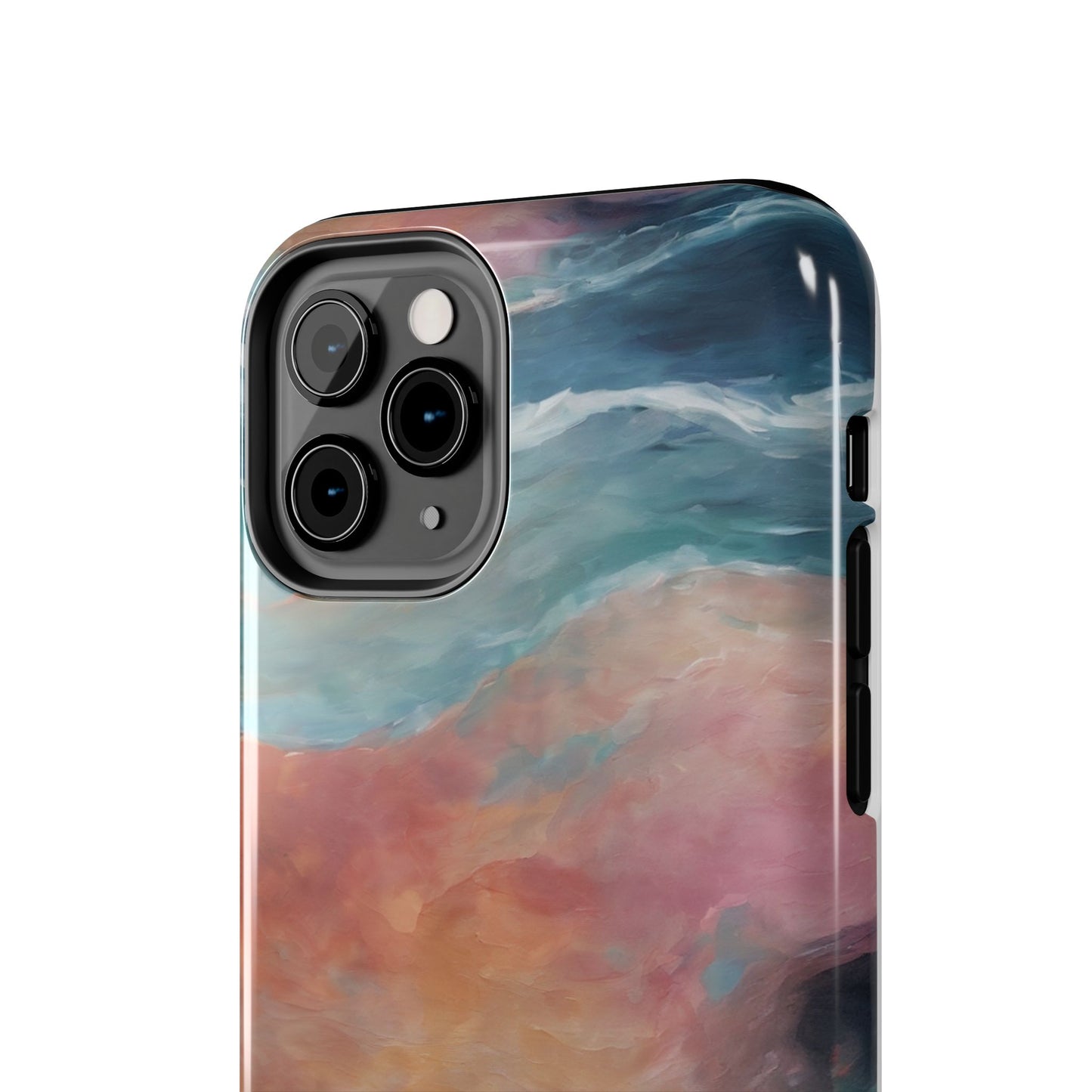 Artistic Painted Sea Tough Phone Case - Abstract Waves Design - for iPhone